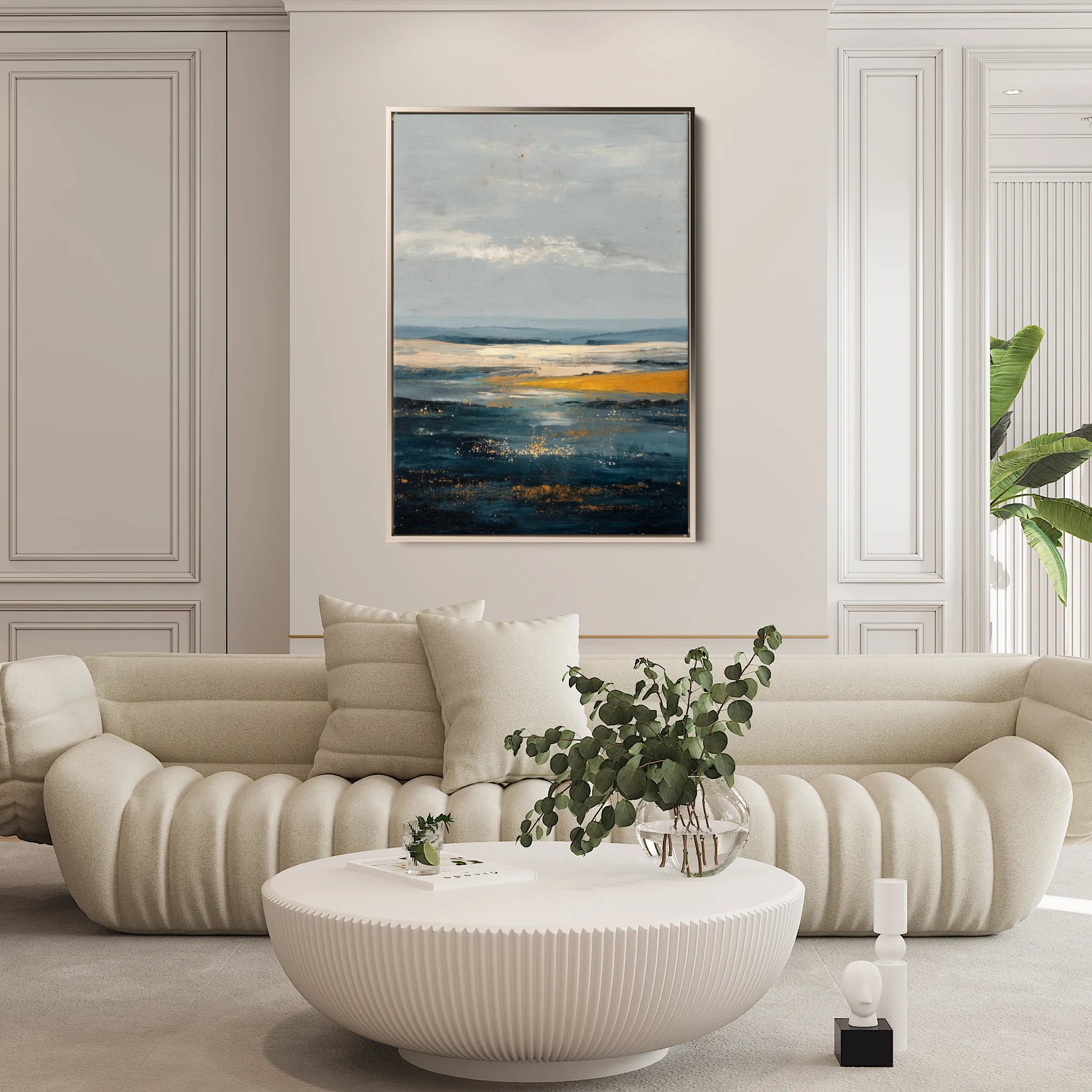 Abstract 2079 Canvas Art 18" x 24" / 45 x 60 cm / Black