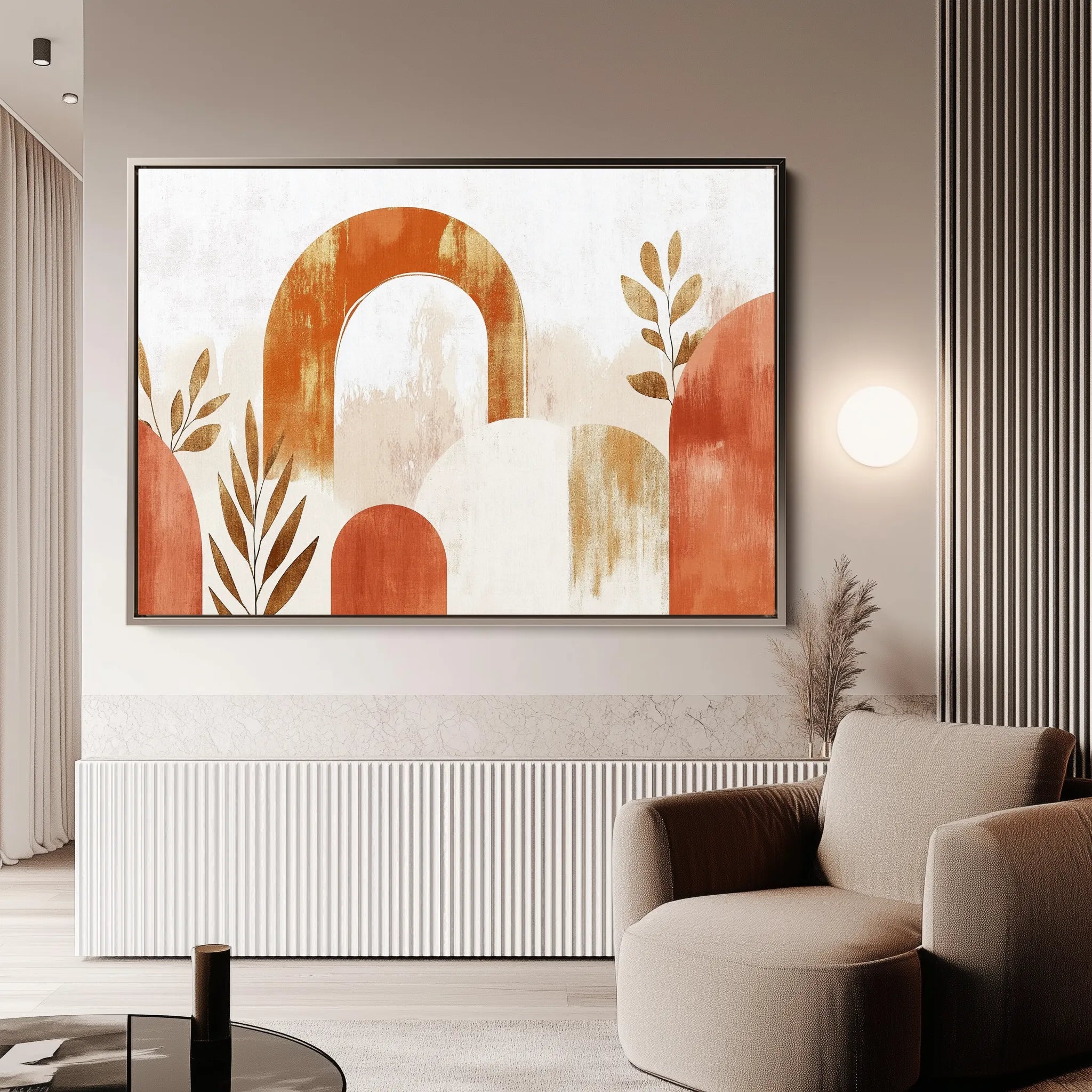 Boho 208 Canvas Art 18" x 24" / 45 x 60 cm / Black