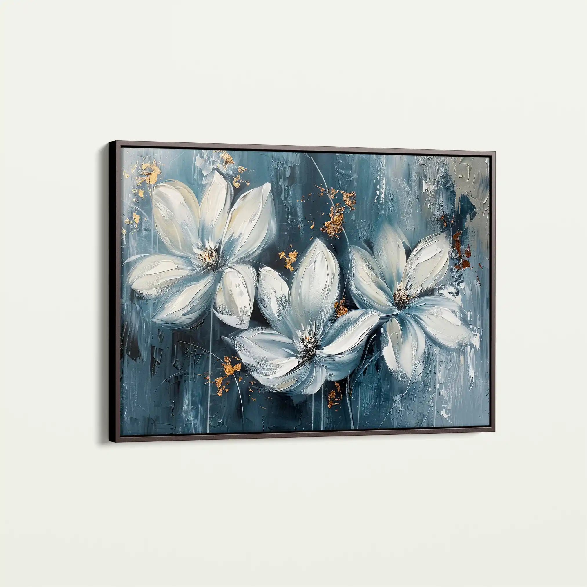 Floral 208 Canvas Art 60 x 40 cm / Black
