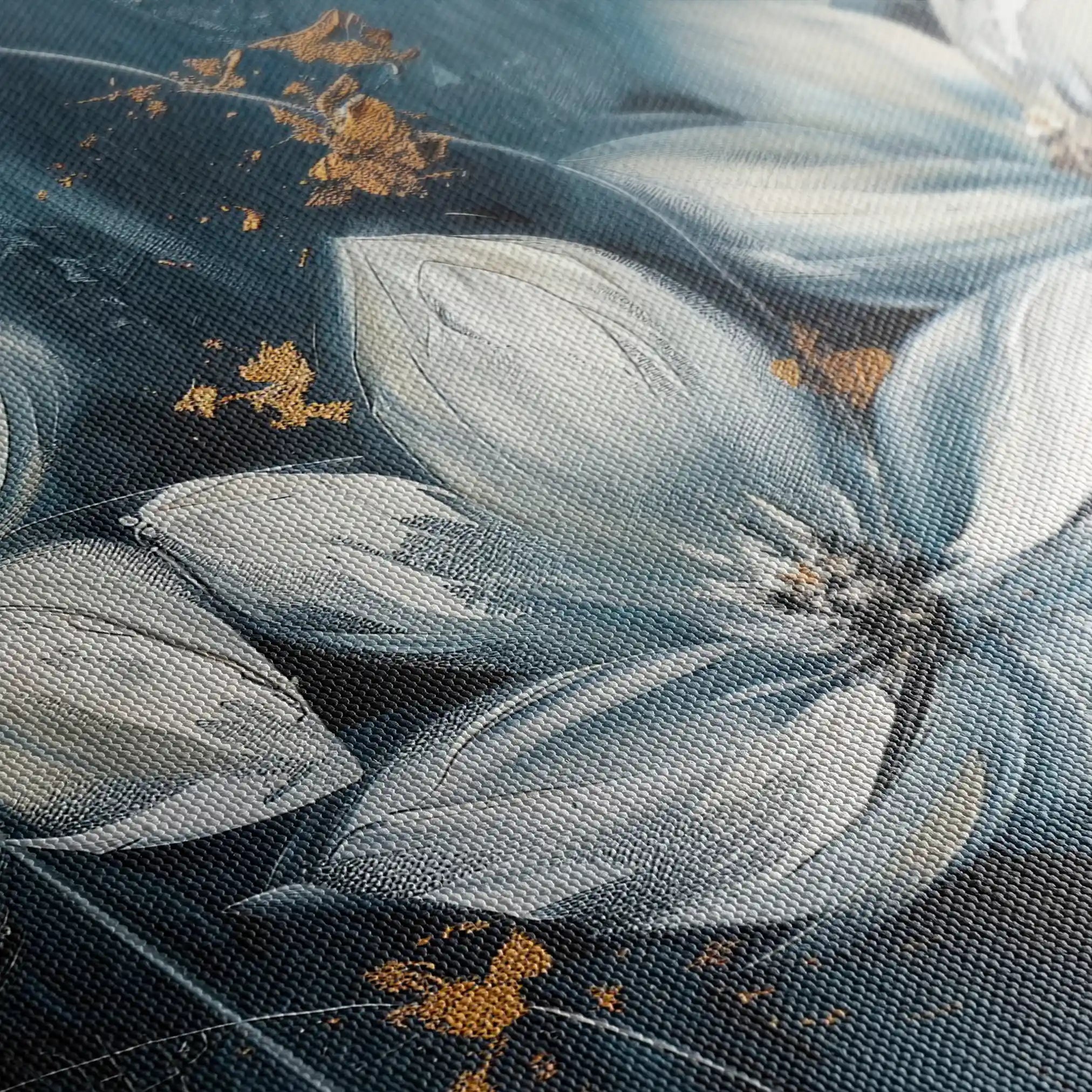 Floral 208 Canvas Art 60 x 40 cm / Black