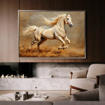 Horses 208 Canvas Art 18" x 24" / 45 x 60 cm / Black