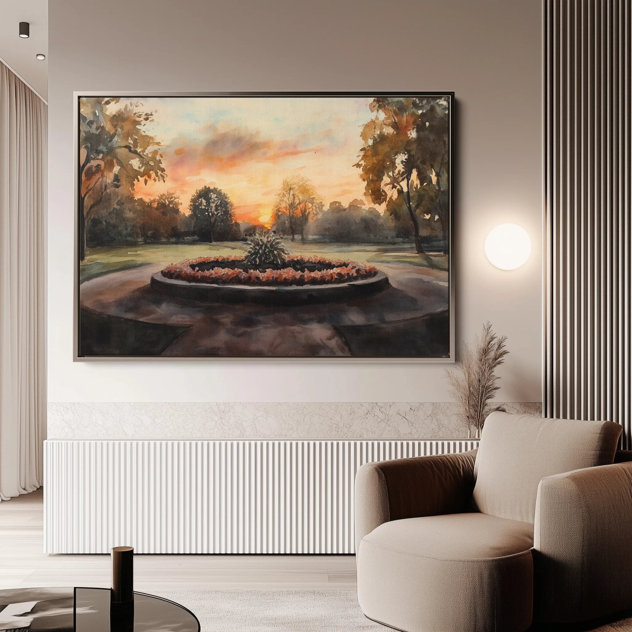 Landscape 208 Canvas Art 18" x 24" / 45 x 60 cm / Black
