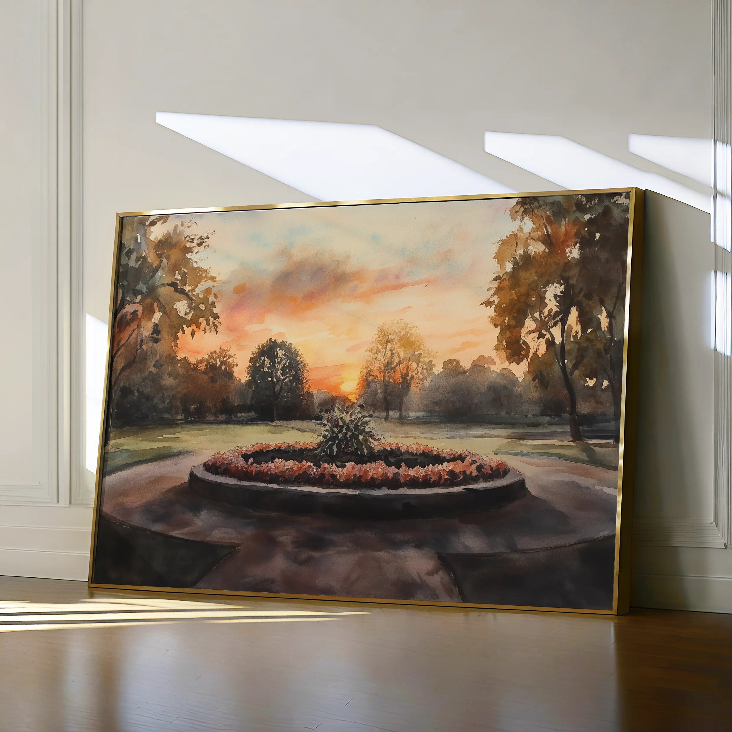 Landscape 208 Canvas Art 18" x 24" / 45 x 60 cm / Black