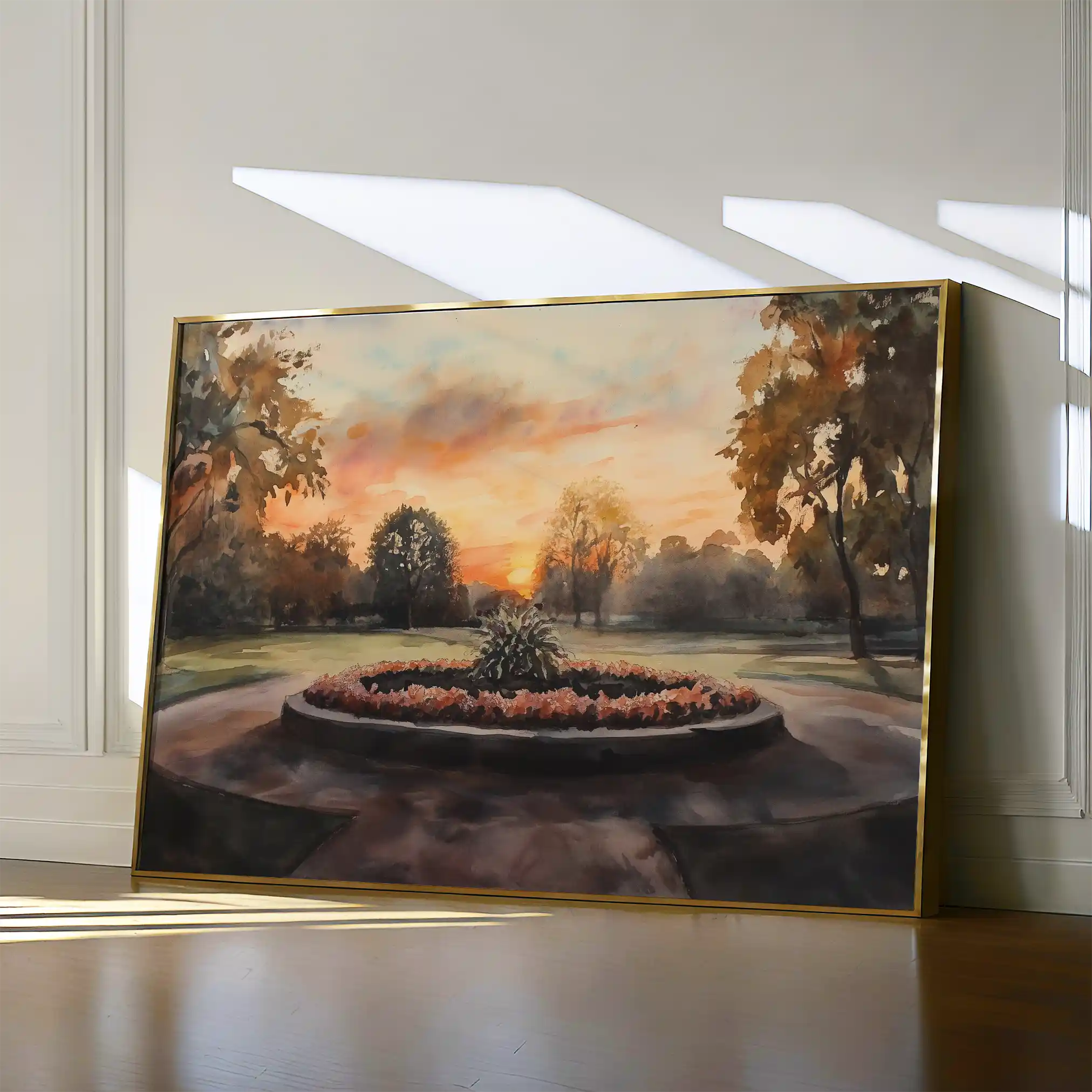 Landscape 208 Canvas Art 60 x 40 cm / Black