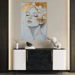 Portrait 208 Canvas Art 18" x 24" / 45 x 60 cm / Black