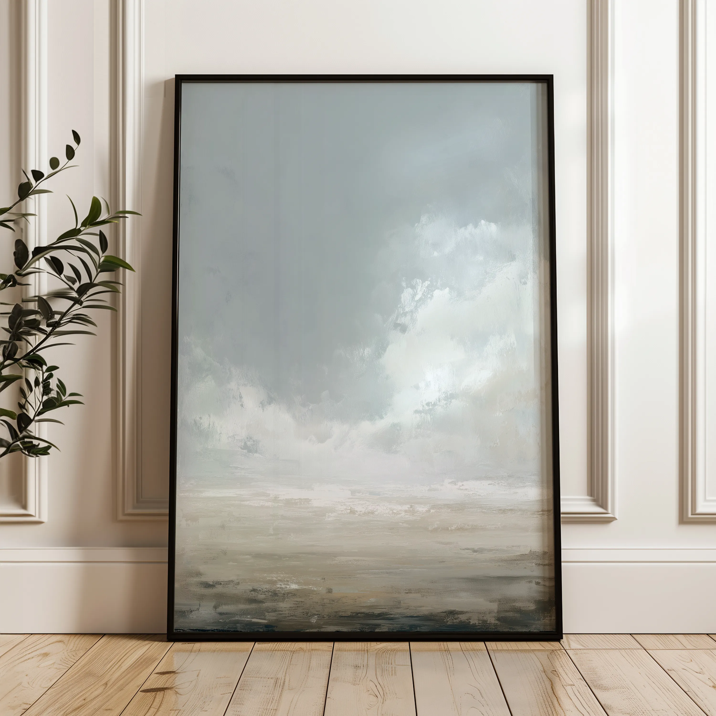 Abstract 2080 Canvas Art 18" x 24" / 45 x 60 cm / Black