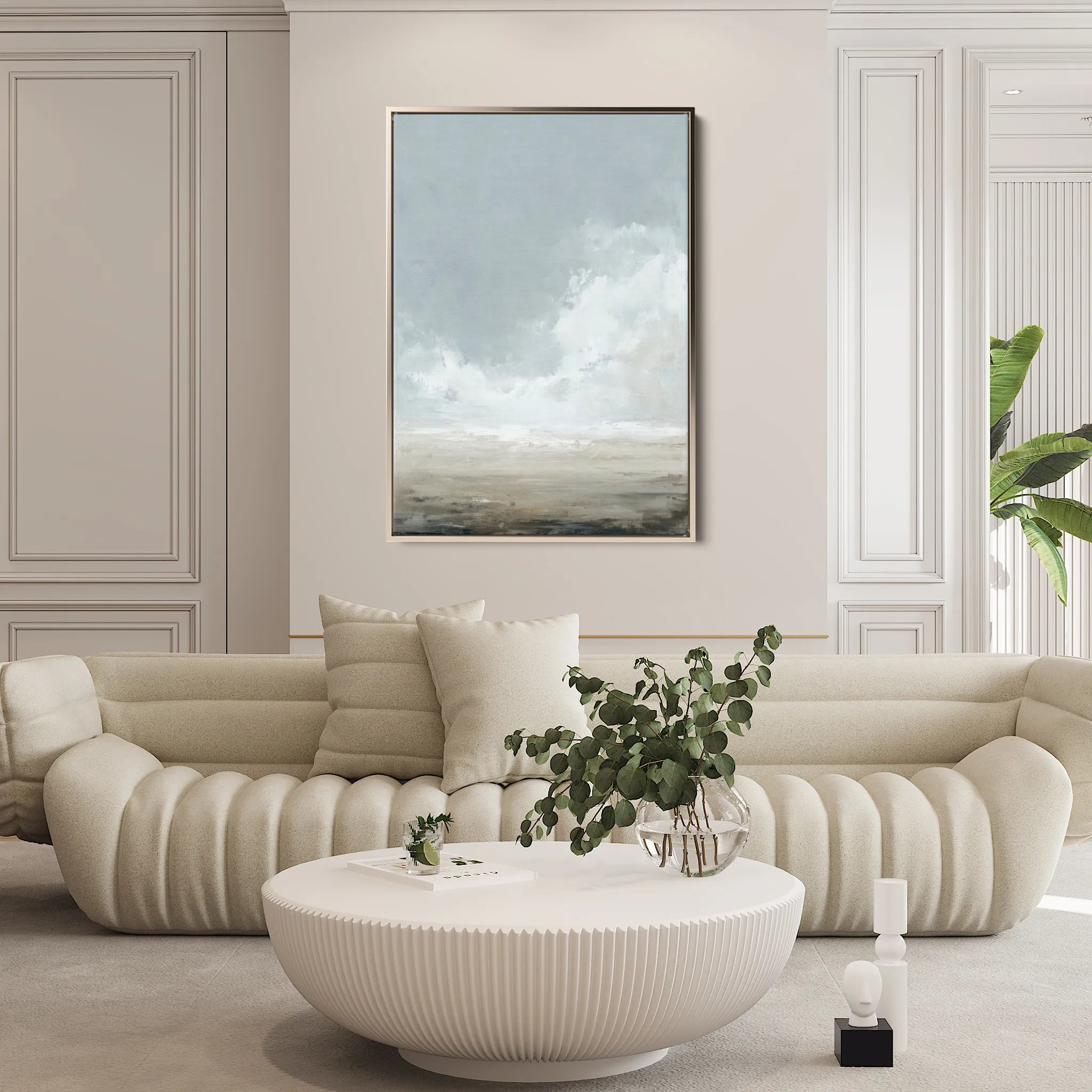 Abstract 2080 Canvas Art 18" x 24" / 45 x 60 cm / Black