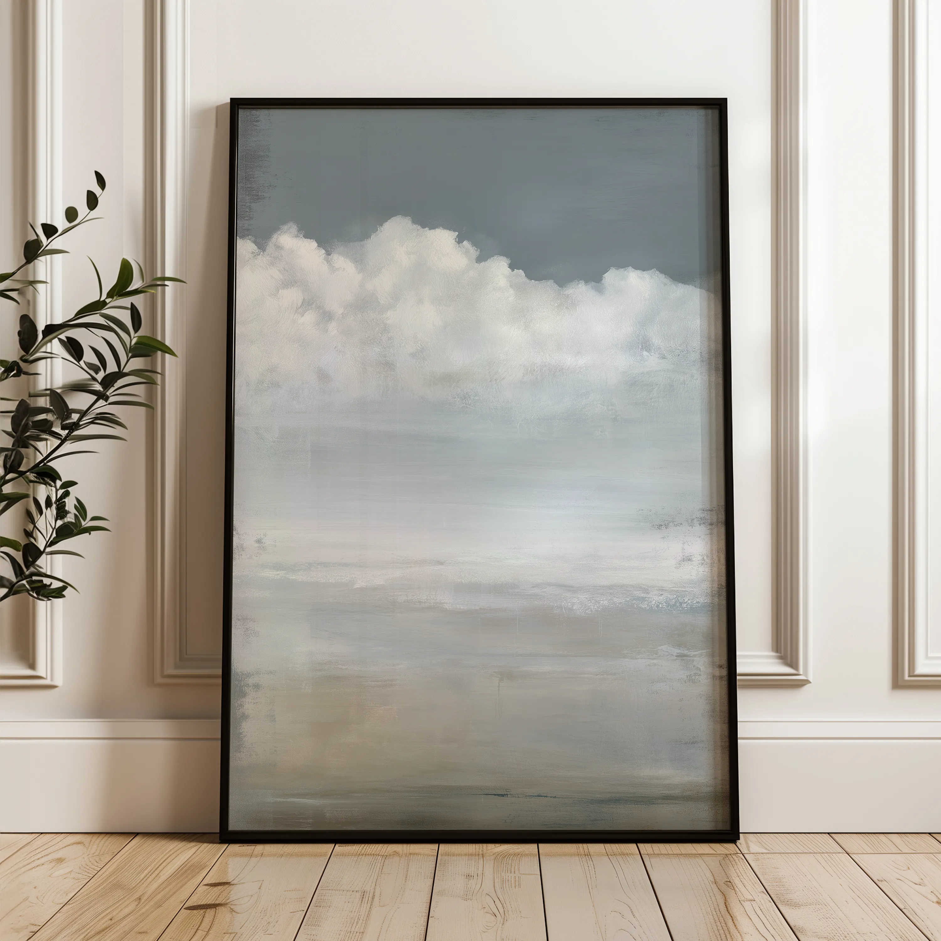 Abstract 2081 Canvas Art 18" x 24" / 45 x 60 cm / Black