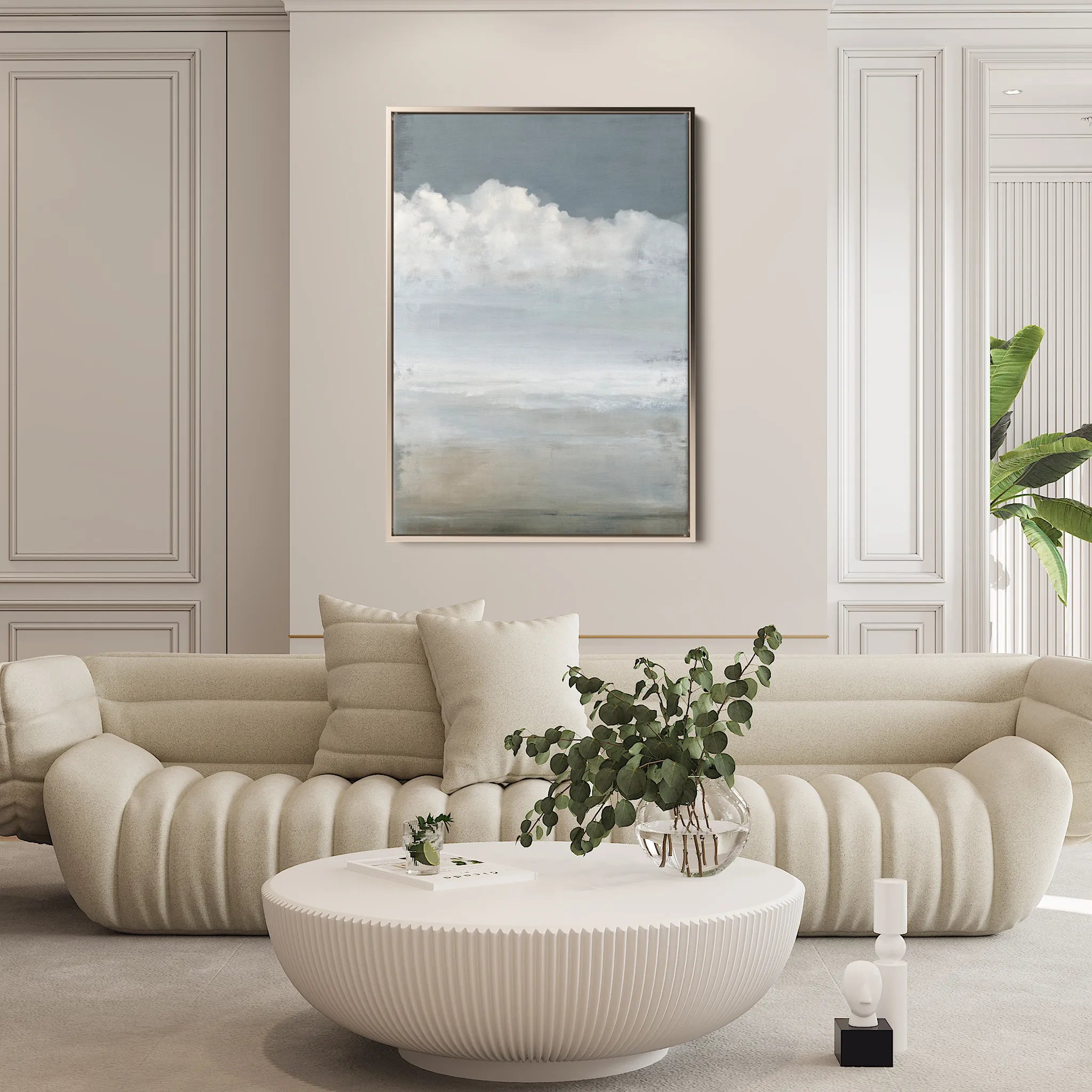 Abstract 2081 Canvas Art 18" x 24" / 45 x 60 cm / Black
