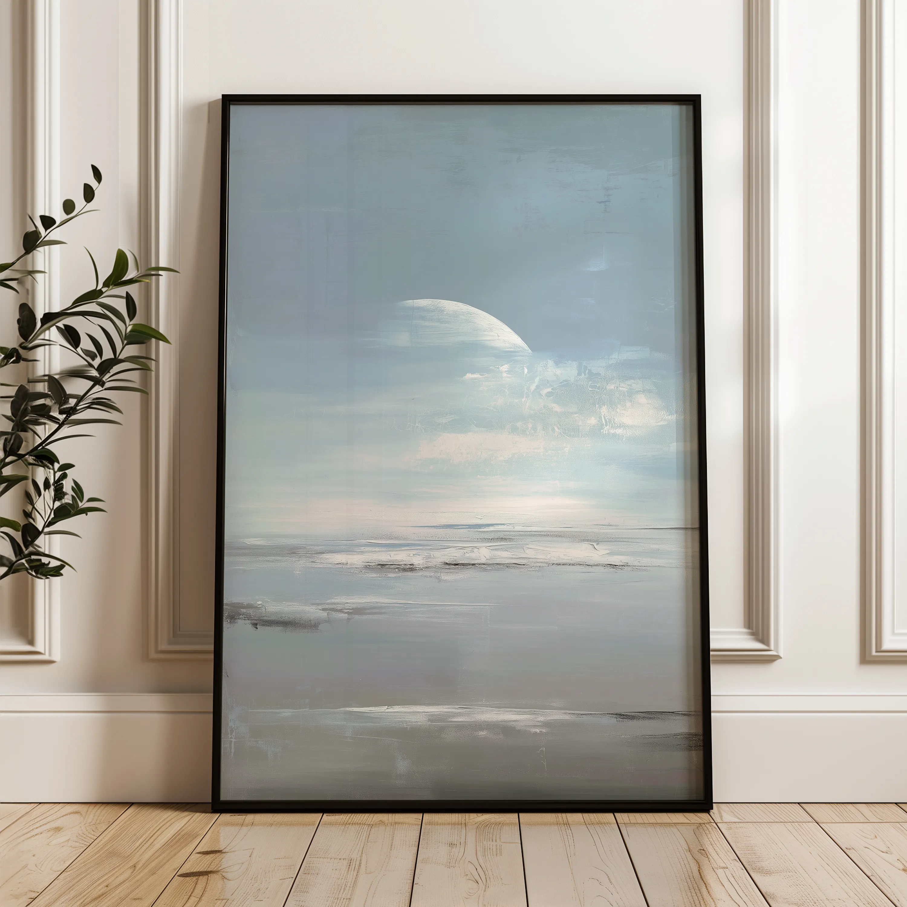Abstract 2082 Canvas Art 18" x 24" / 45 x 60 cm / Black
