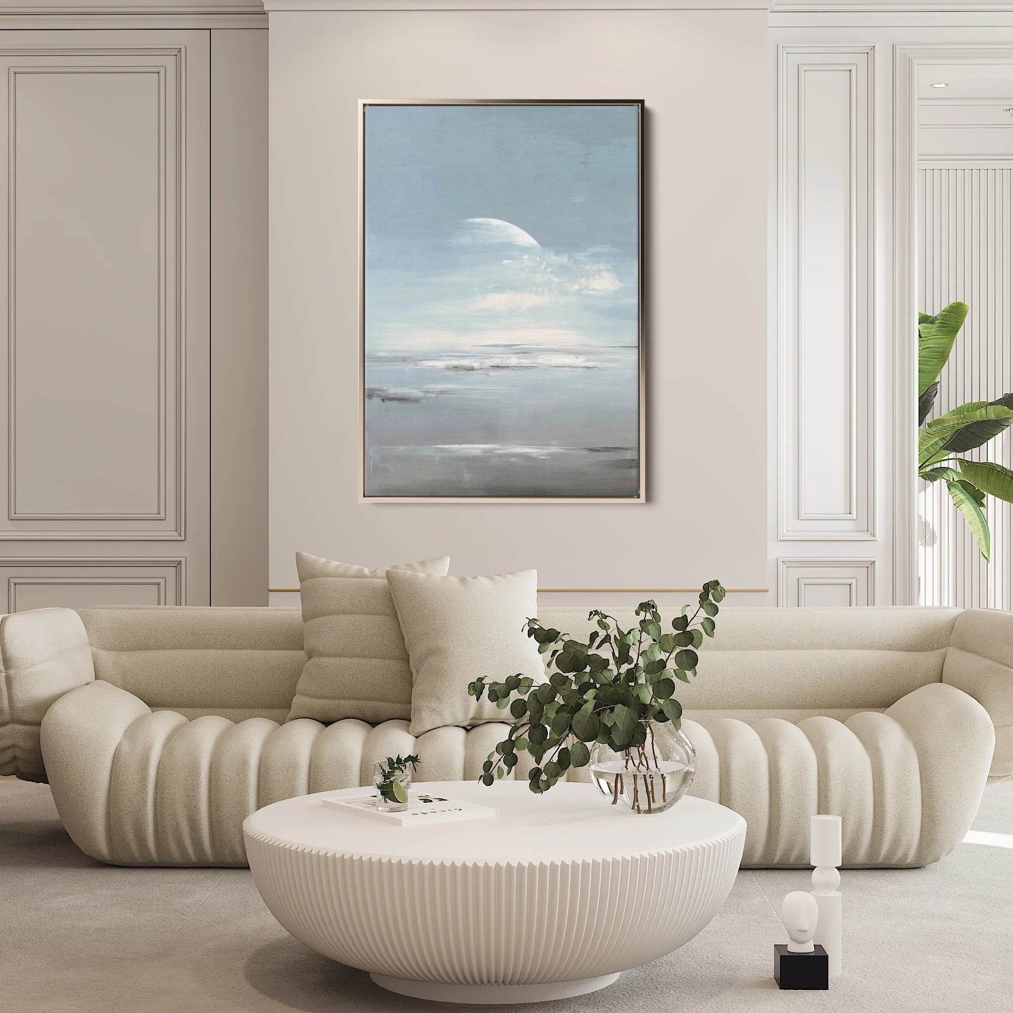 Abstract 2082 Canvas Art 18" x 24" / 45 x 60 cm / Black