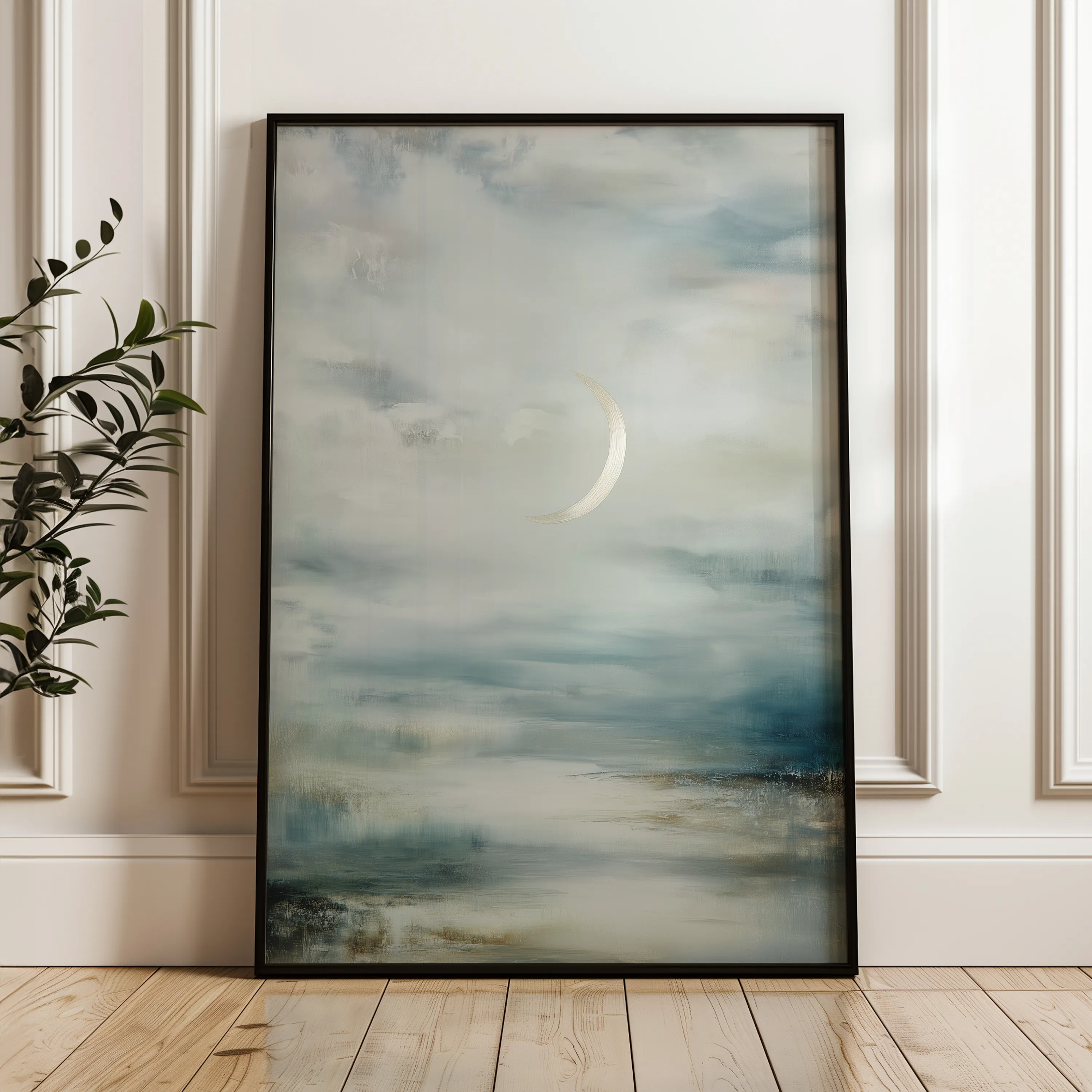 Abstract 2083 Canvas Art 18" x 24" / 45 x 60 cm / Black