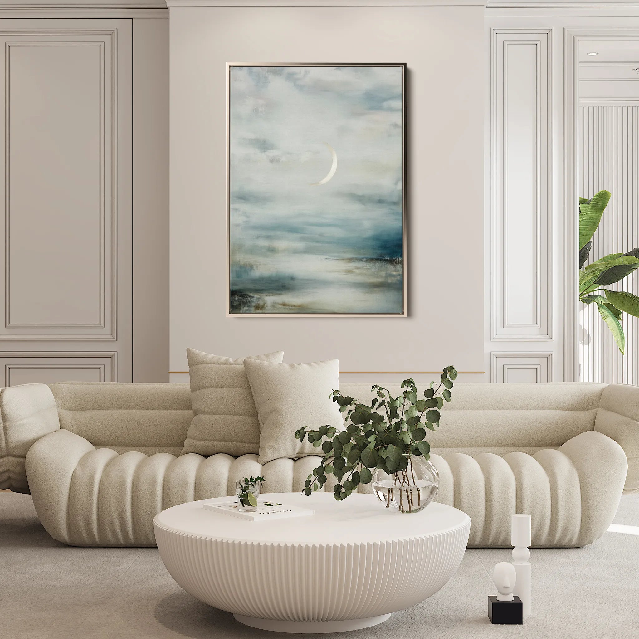 Abstract 2083 Canvas Art 18" x 24" / 45 x 60 cm / Black