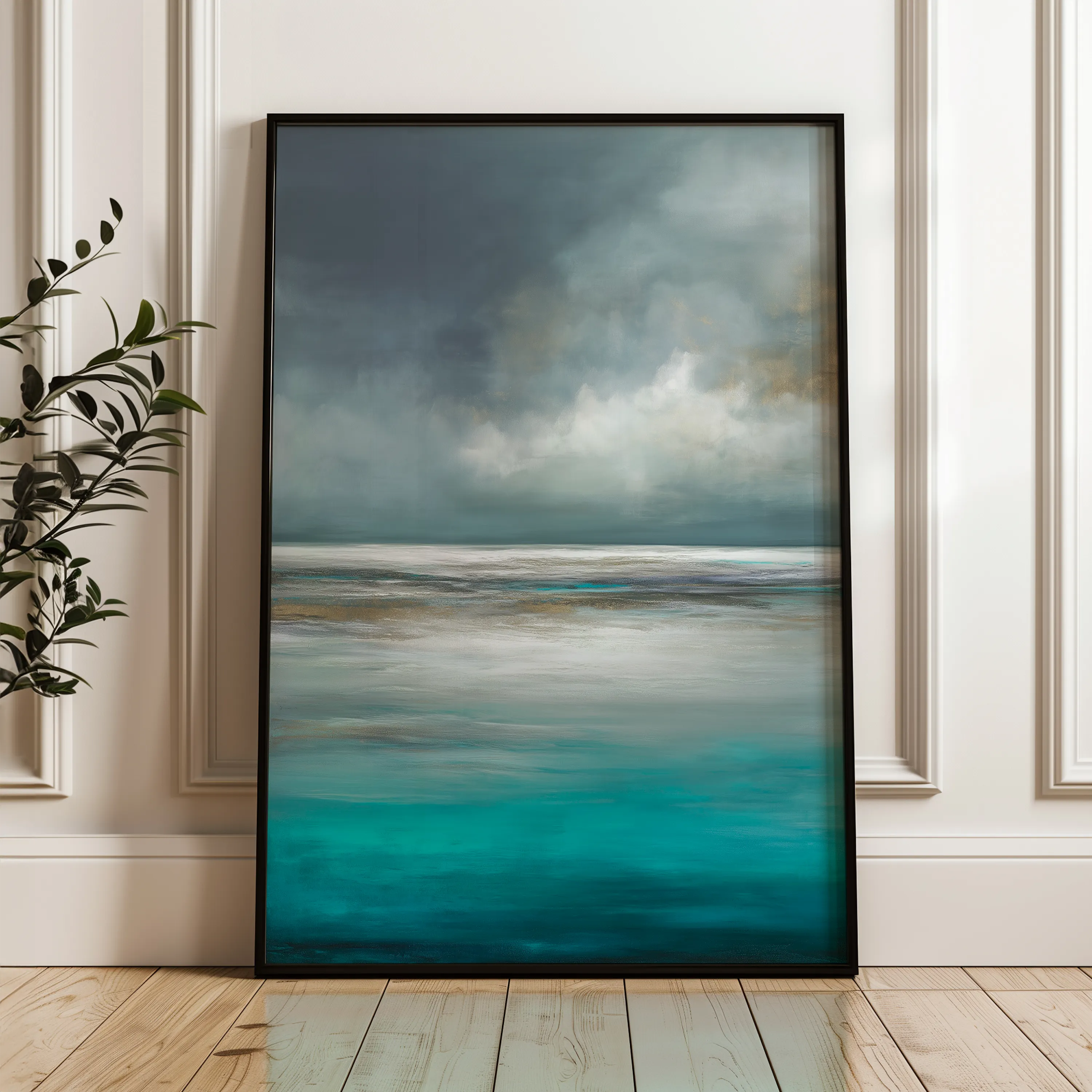 Abstract 2084 Canvas Art 18" x 24" / 45 x 60 cm / Black
