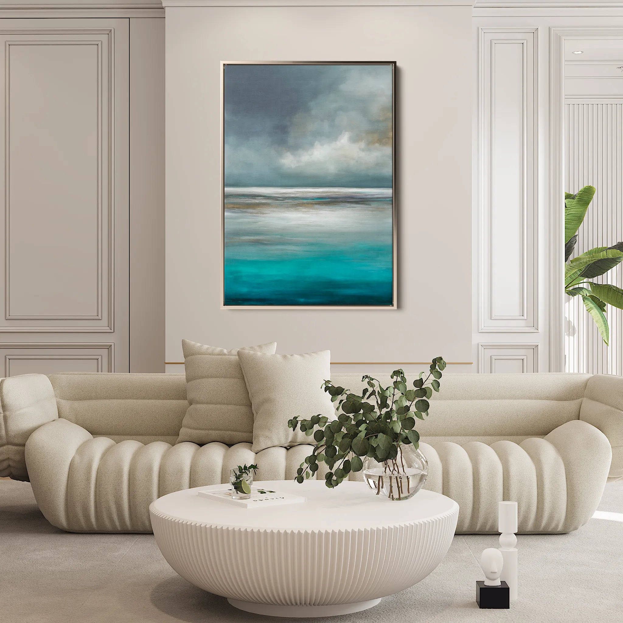 Abstract 2084 Canvas Art 18" x 24" / 45 x 60 cm / Black
