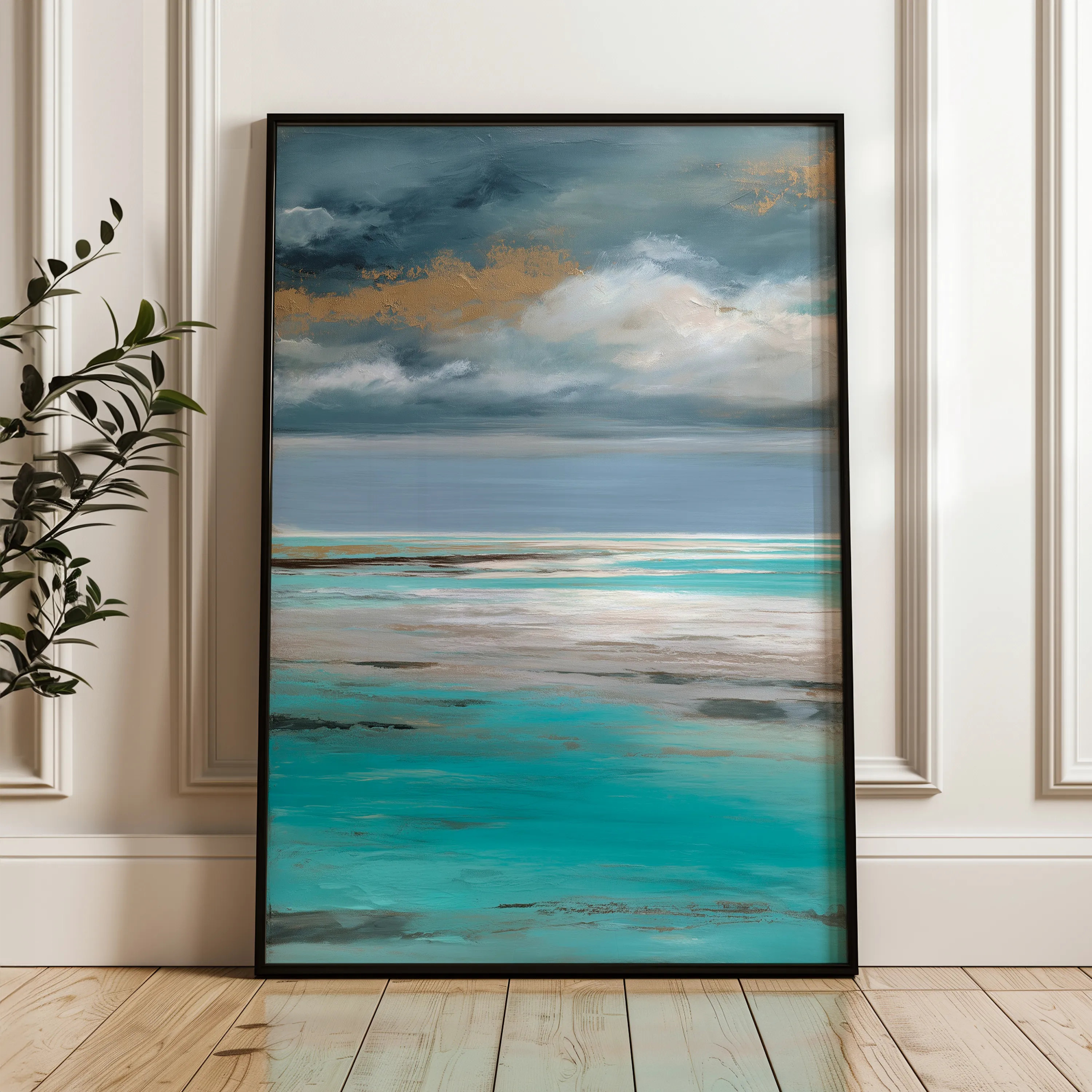 Abstract 2085 Canvas Art 18" x 24" / 45 x 60 cm / Black