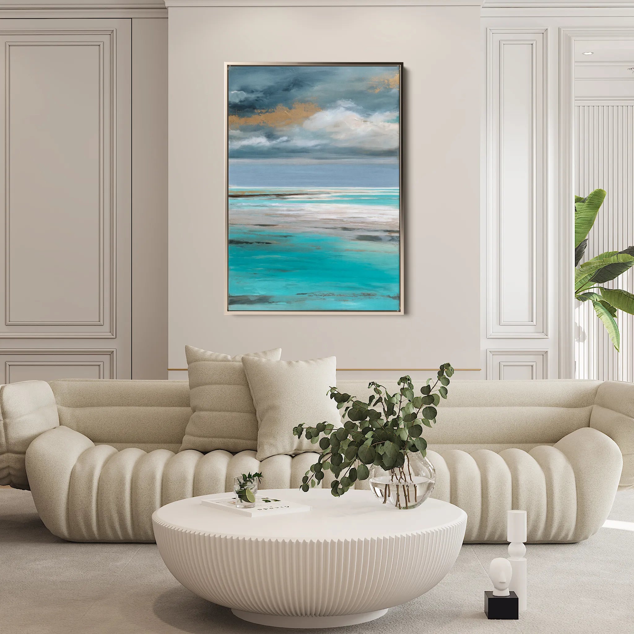 Abstract 2085 Canvas Art 18" x 24" / 45 x 60 cm / Black