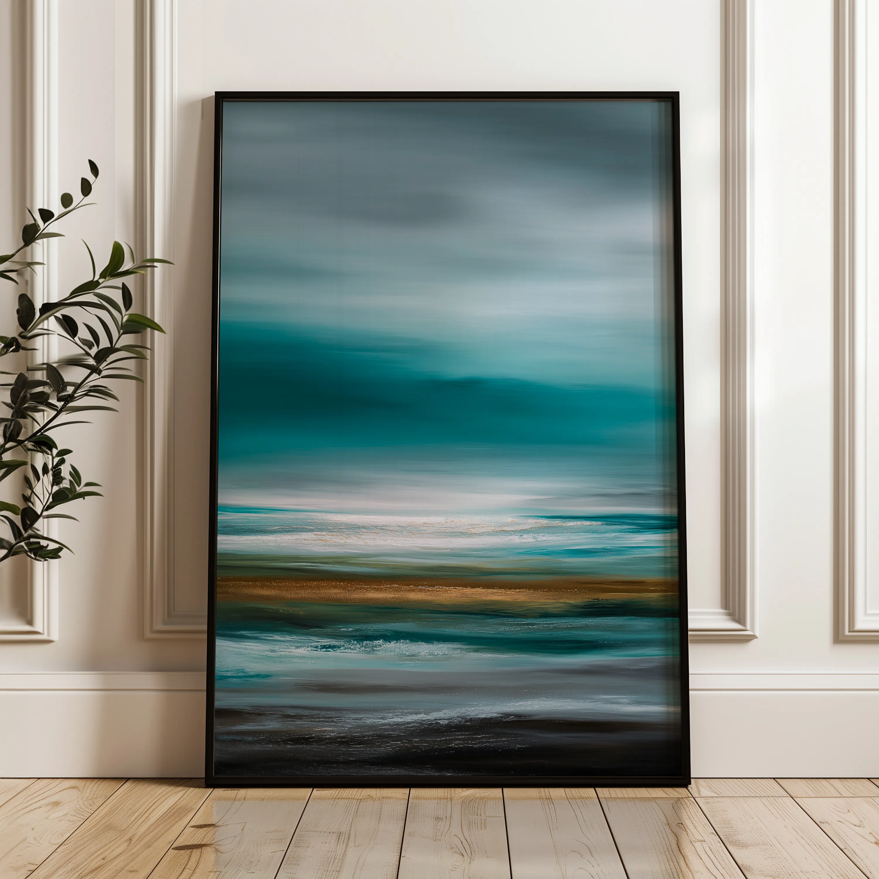 Abstract 2086 Canvas Art 18" x 24" / 45 x 60 cm / Black