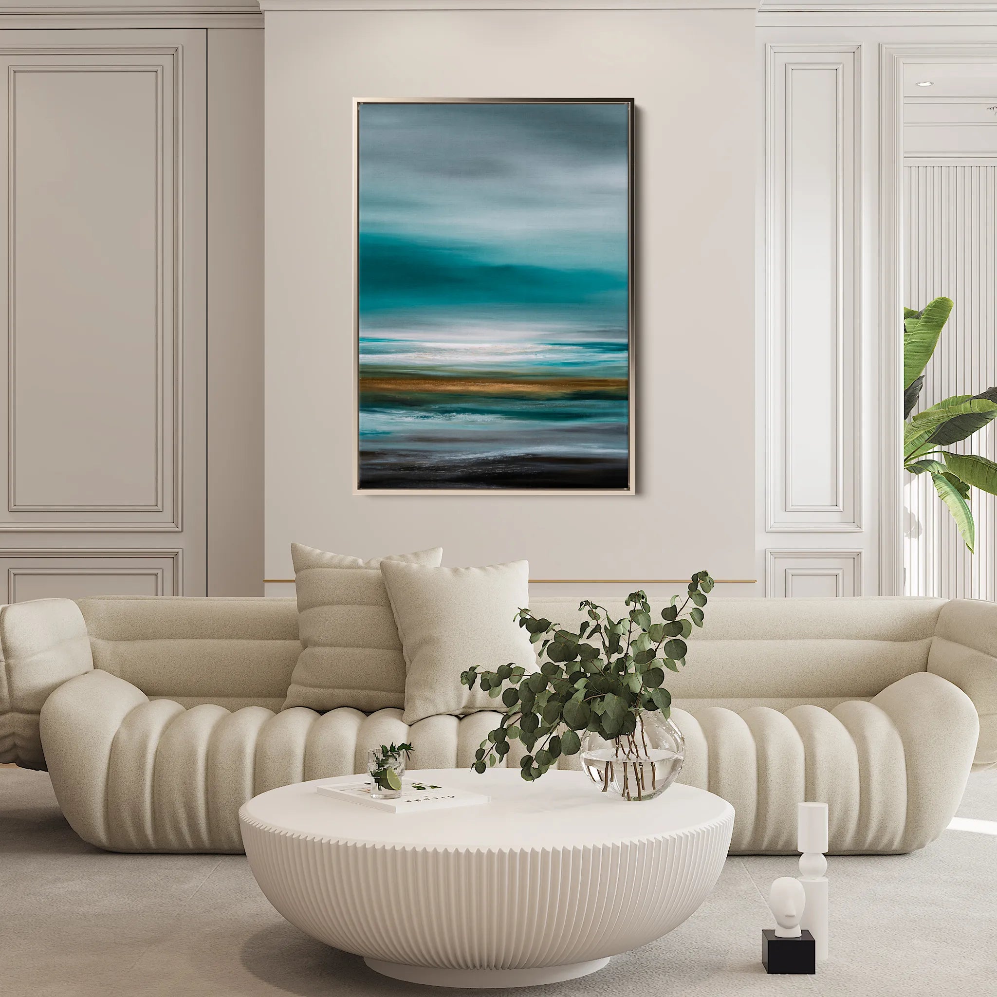 Abstract 2086 Canvas Art 18" x 24" / 45 x 60 cm / Black