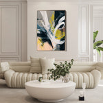 Abstract 2087 Canvas Art 18" x 24" / 45 x 60 cm / Black