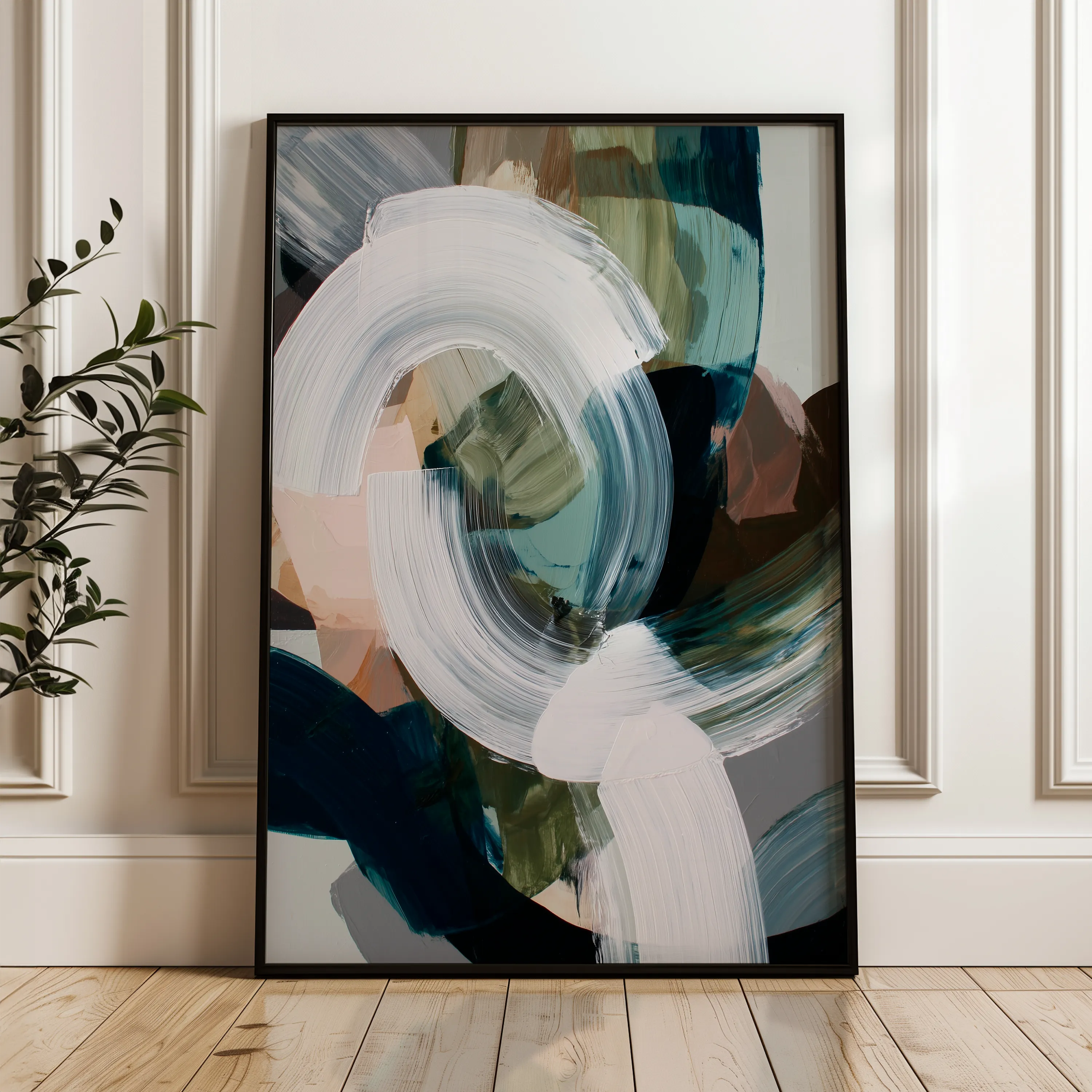 Abstract 2088 Canvas Art 18" x 24" / 45 x 60 cm / Black