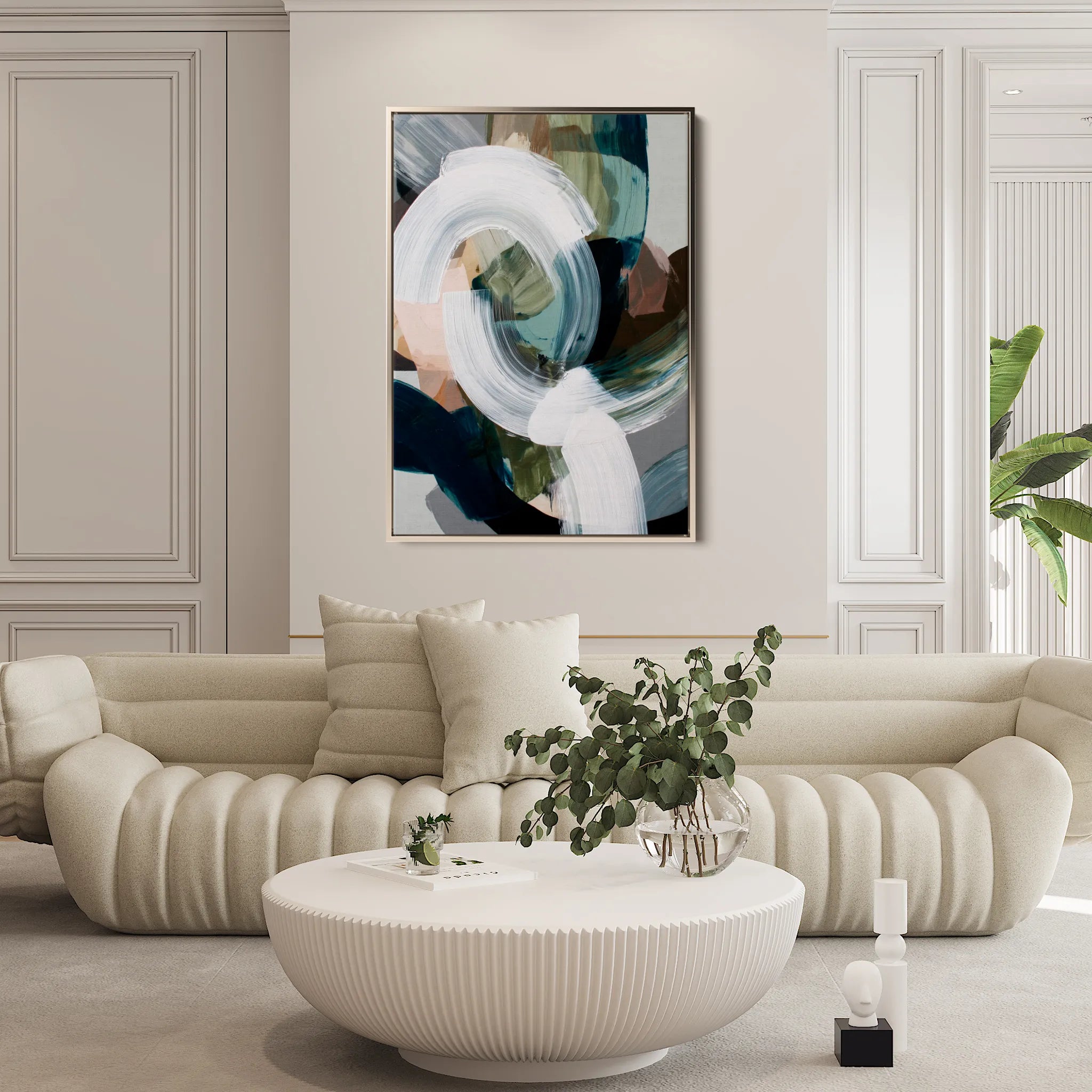 Abstract 2088 Canvas Art 18" x 24" / 45 x 60 cm / Black
