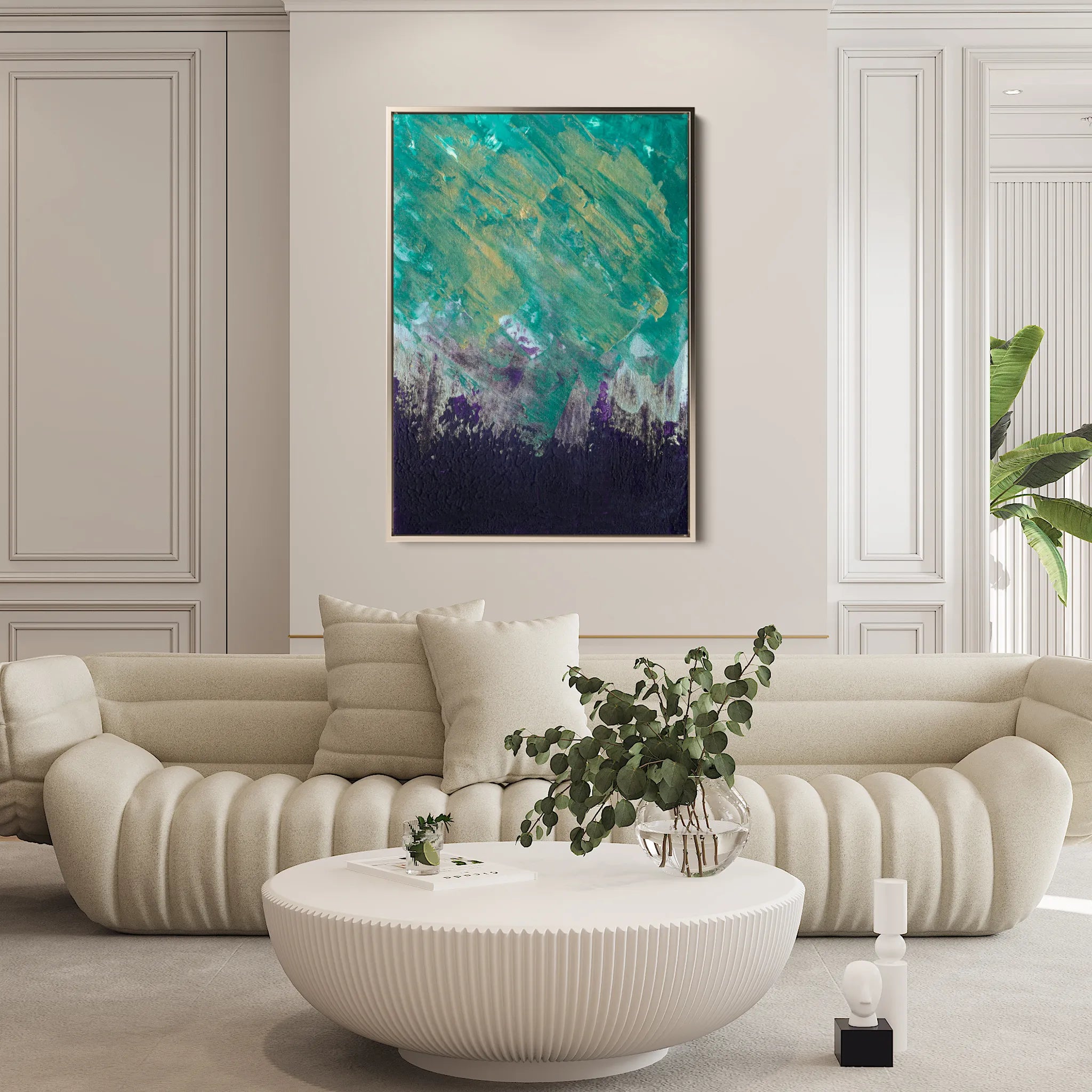 Abstract 209 Canvas Art 18" x 24" / 45 x 60 cm / Black