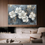 Floral 209 Canvas Art 60 x 40 cm / Black
