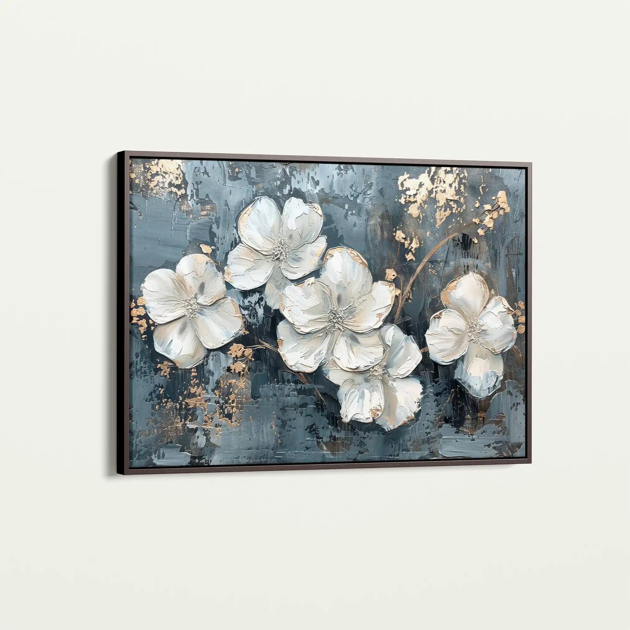 Floral 209 Canvas Art 60 x 40 cm / Black