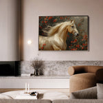 Horses 209 Canvas Art 18" x 24" / 45 x 60 cm / Black