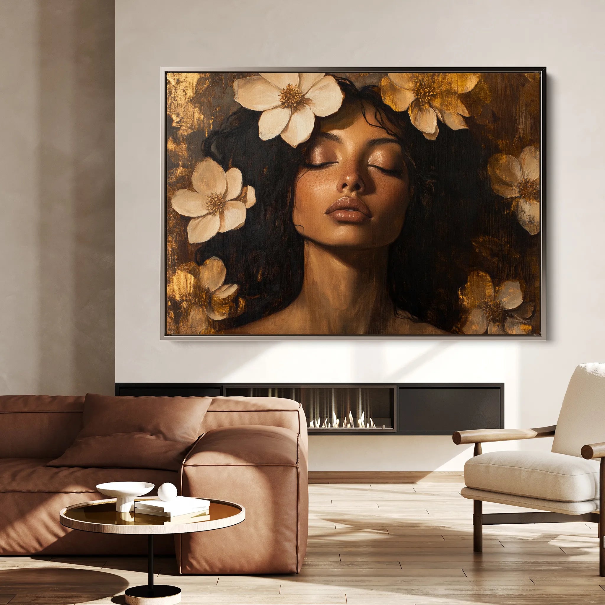 Portrait 209 Canvas Art 18" x 24" / 45 x 60 cm / Black