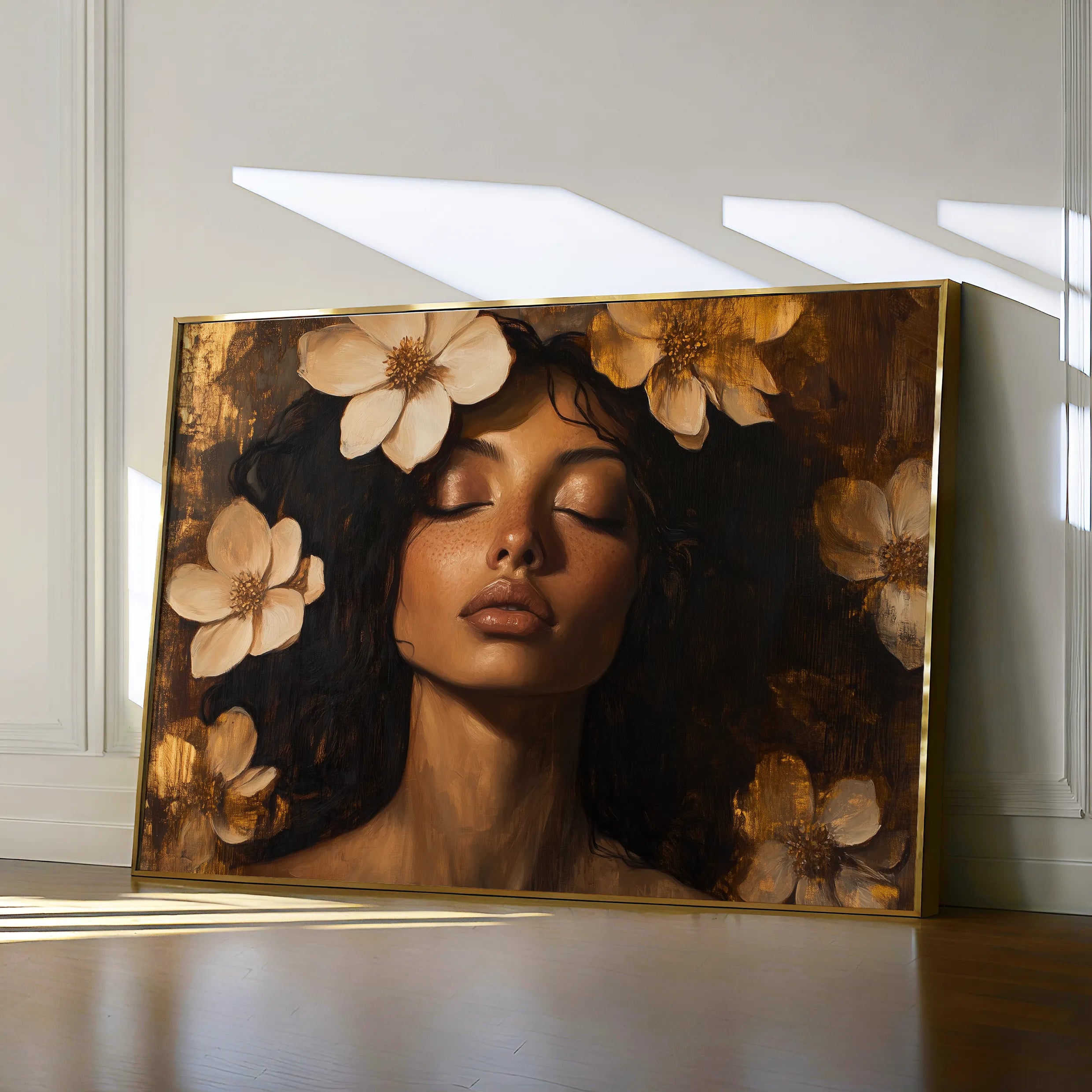 Portrait 209 Canvas Art 18" x 24" / 45 x 60 cm / Black