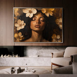 Portrait 209 Canvas Art 18" x 24" / 45 x 60 cm / Black