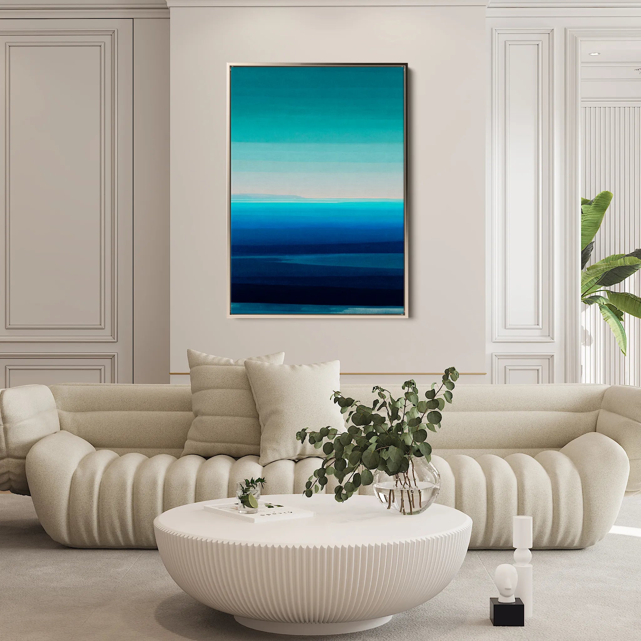 Abstract 2090 Canvas Art 18" x 24" / 45 x 60 cm / Black