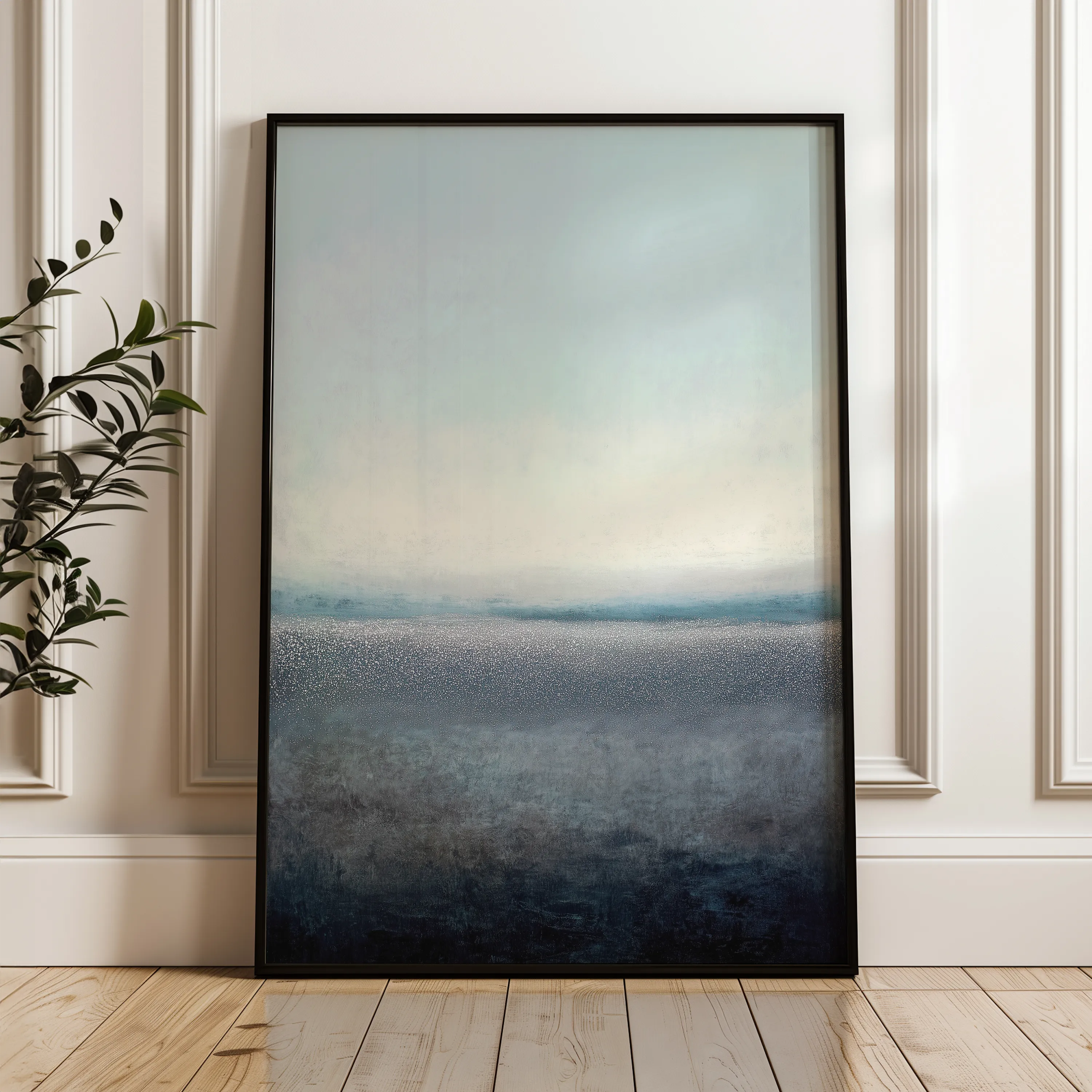 Abstract 2092 Canvas Art 18" x 24" / 45 x 60 cm / Black
