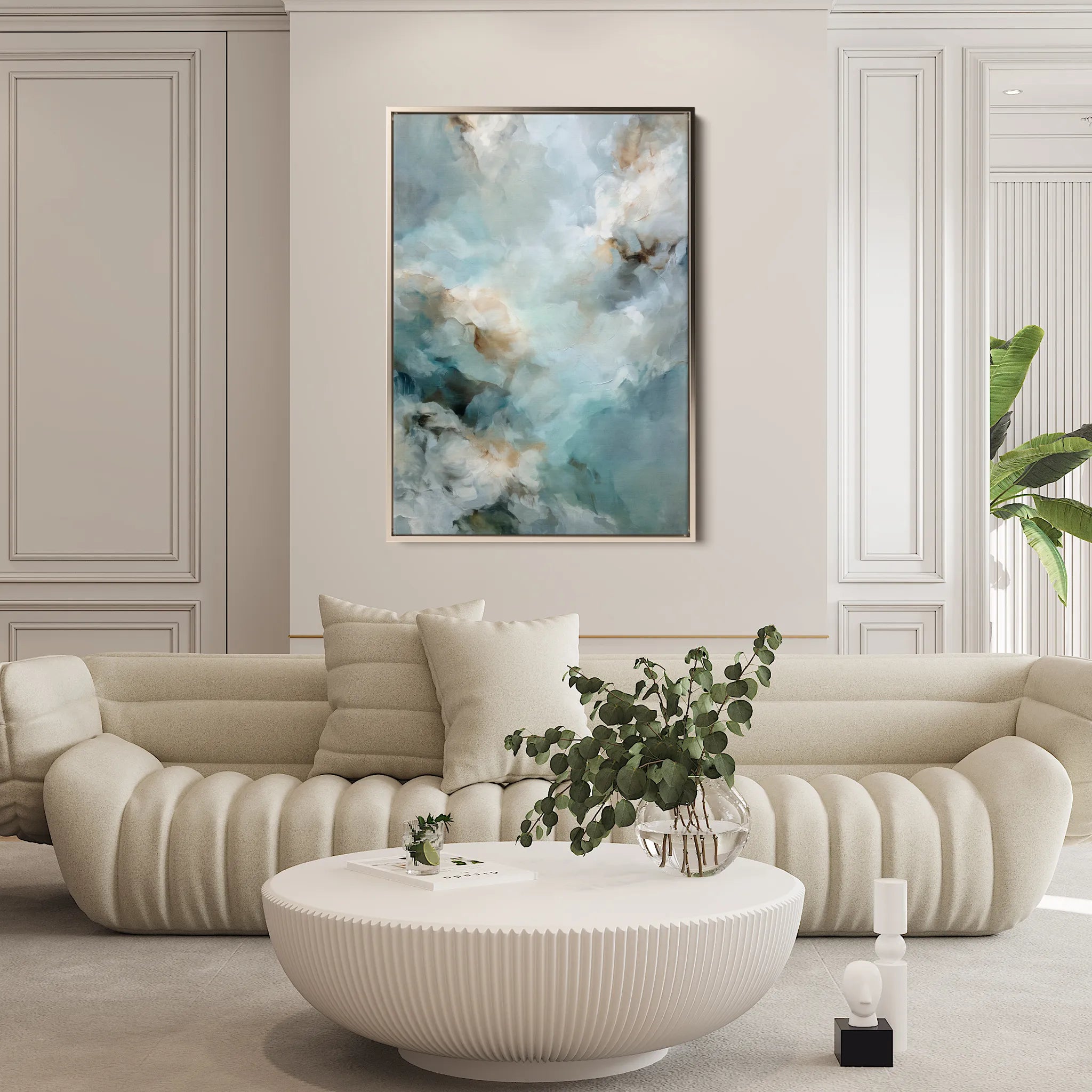 Abstract 2093 Canvas Art 18" x 24" / 45 x 60 cm / Black