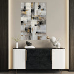 Abstract 2094 Canvas Art 18" x 24" / 45 x 60 cm / Black