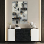 Abstract 2097 Canvas Art 18" x 24" / 45 x 60 cm / Black