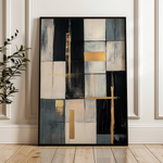 Abstract 2098 Canvas Art 18" x 24" / 45 x 60 cm / Black