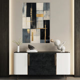 Abstract 2098 Canvas Art 18" x 24" / 45 x 60 cm / Black