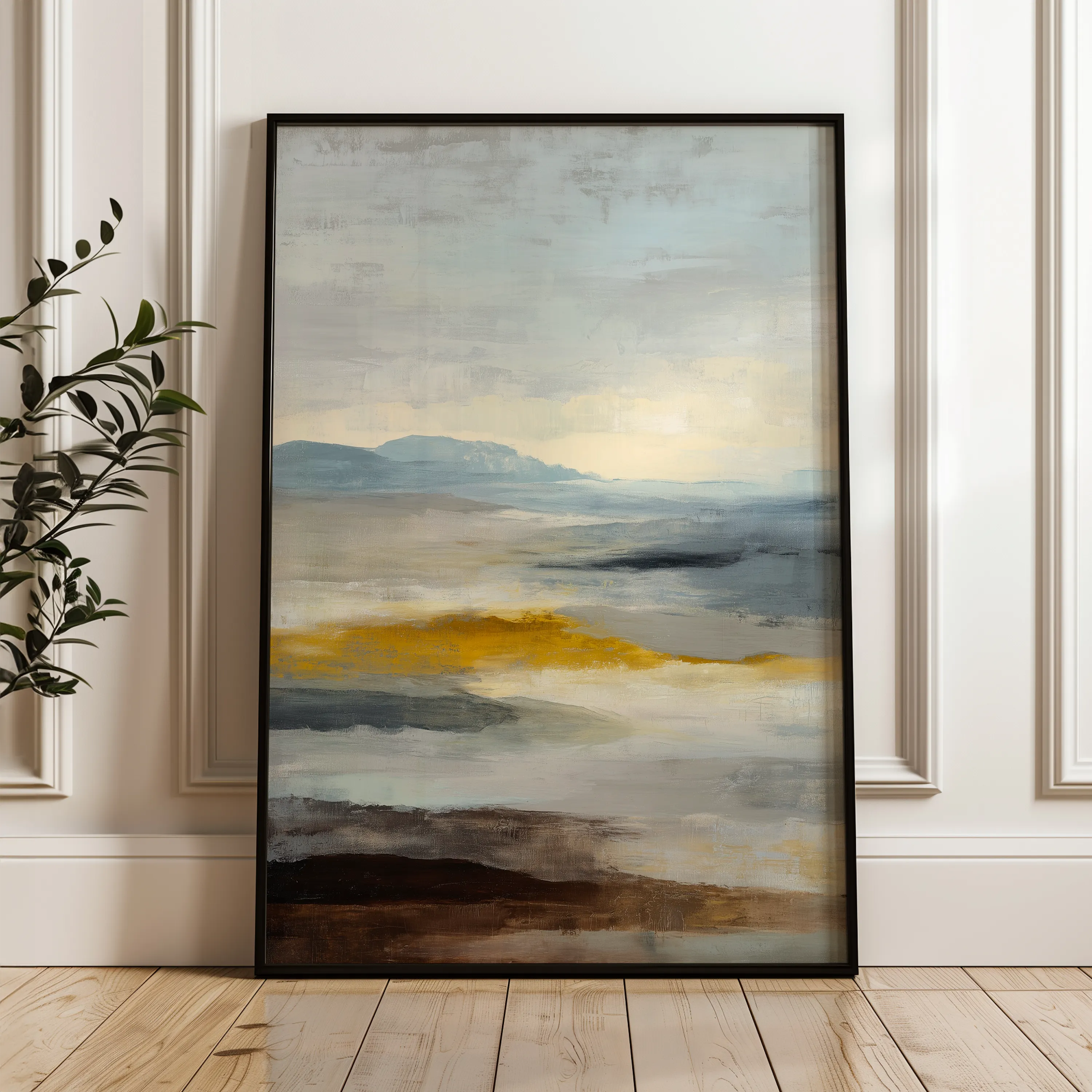 Abstract 2099 Canvas Art 18" x 24" / 45 x 60 cm / Black