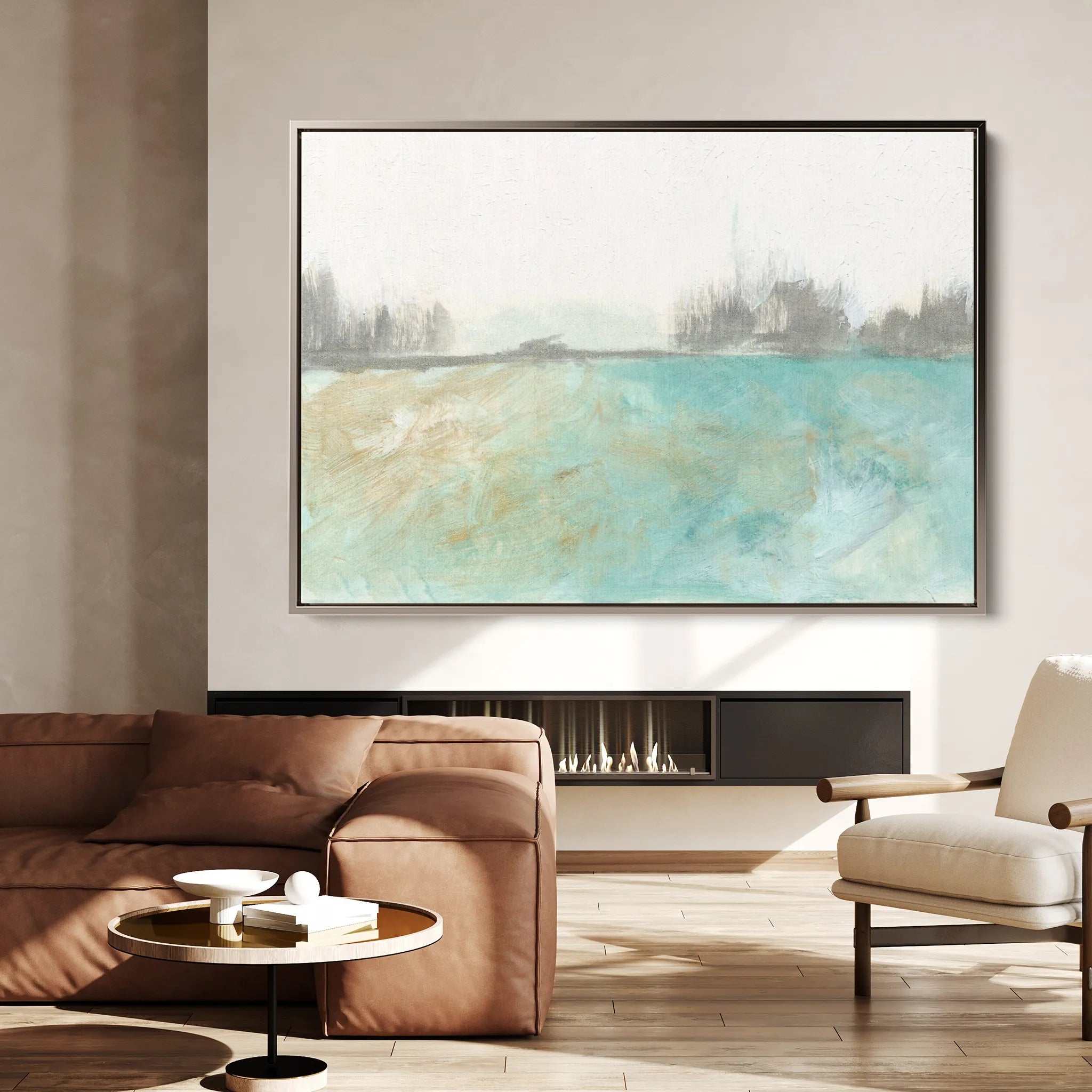 Abstract 210 Canvas Art 18" x 24" / 45 x 60 cm / Black