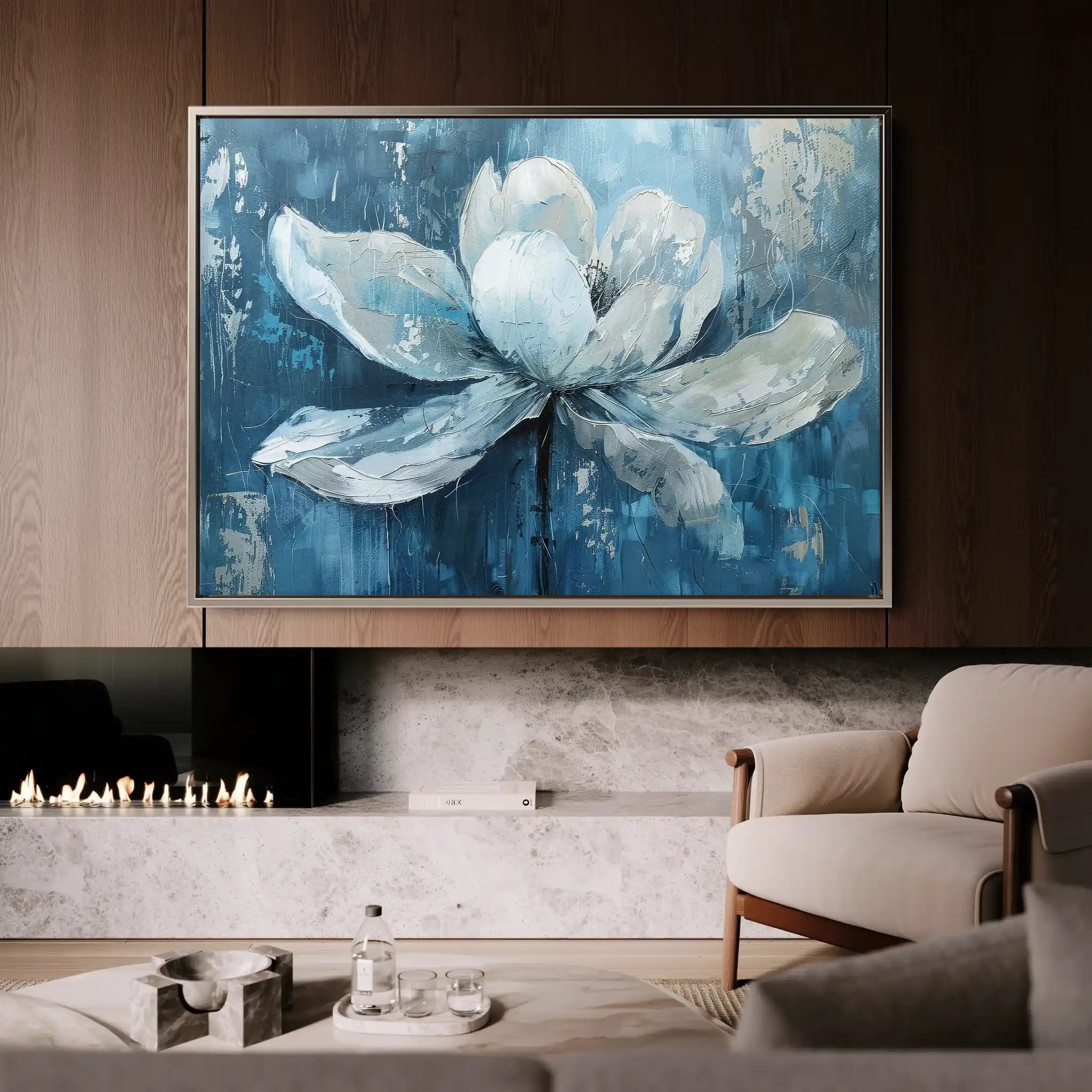 Floral 210 Canvas Art 60 x 40 cm / Black