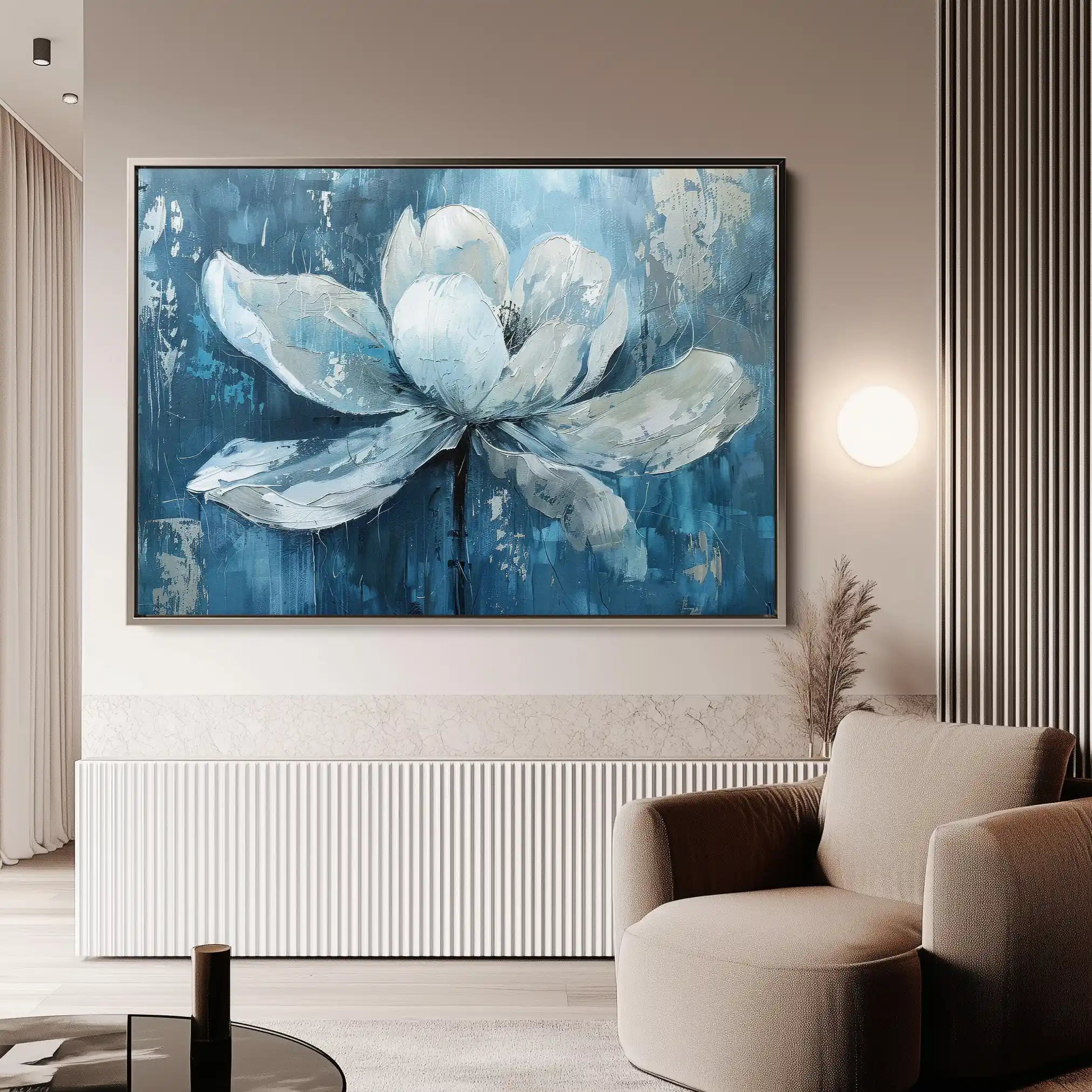 Floral 210 Canvas Art 60 x 40 cm / Black