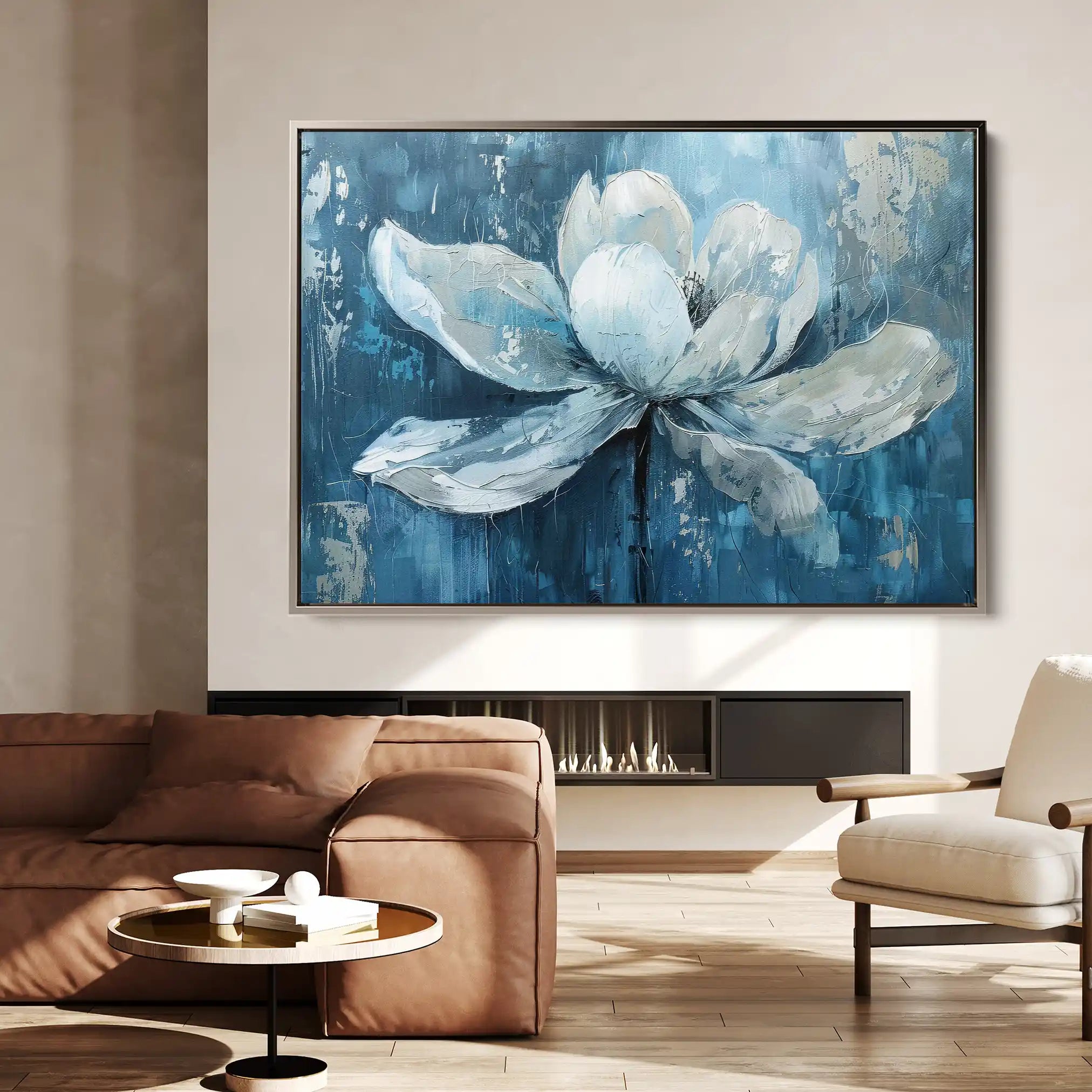 Floral 210 Canvas Art 60 x 40 cm / Black