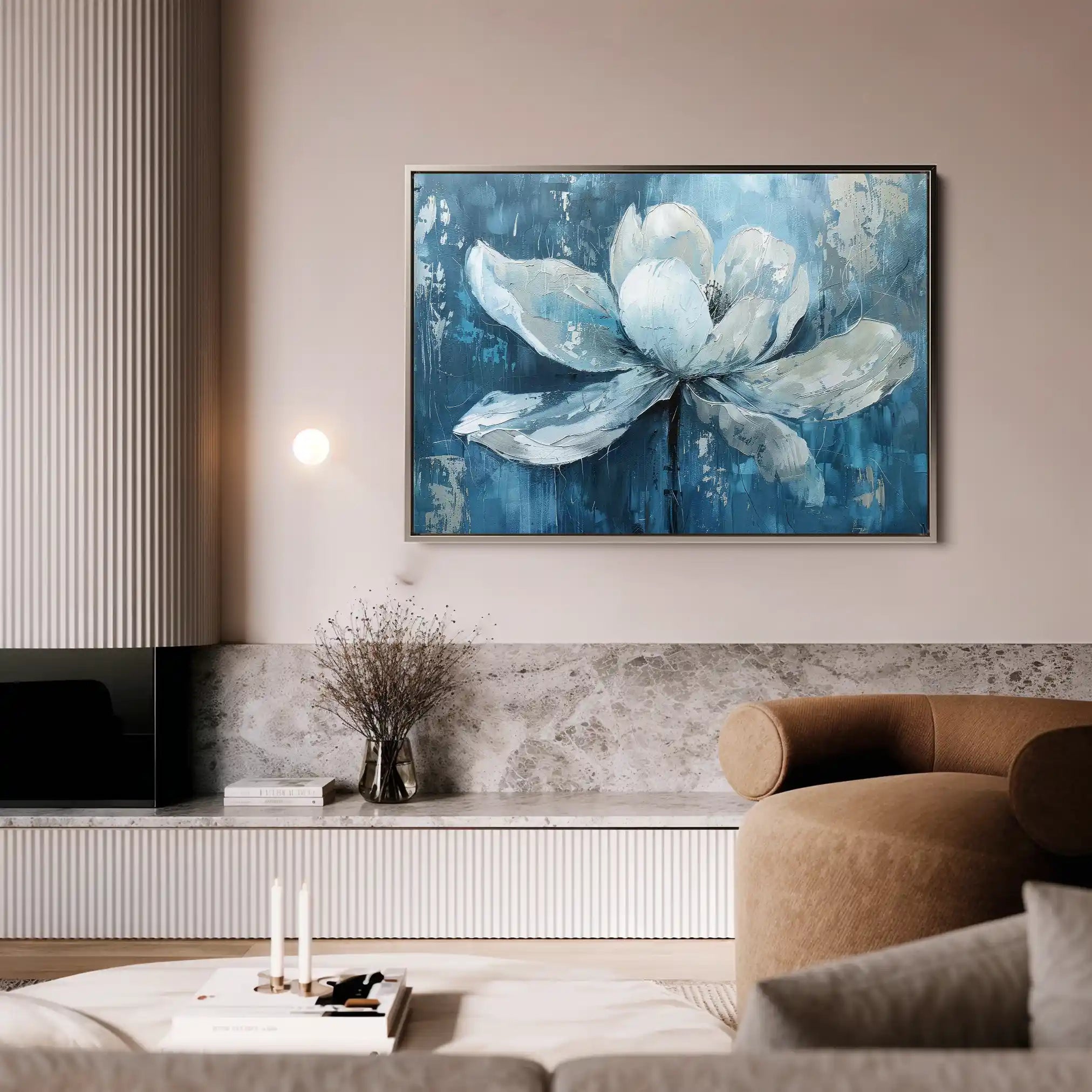 Floral 210 Canvas Art 60 x 40 cm / Black