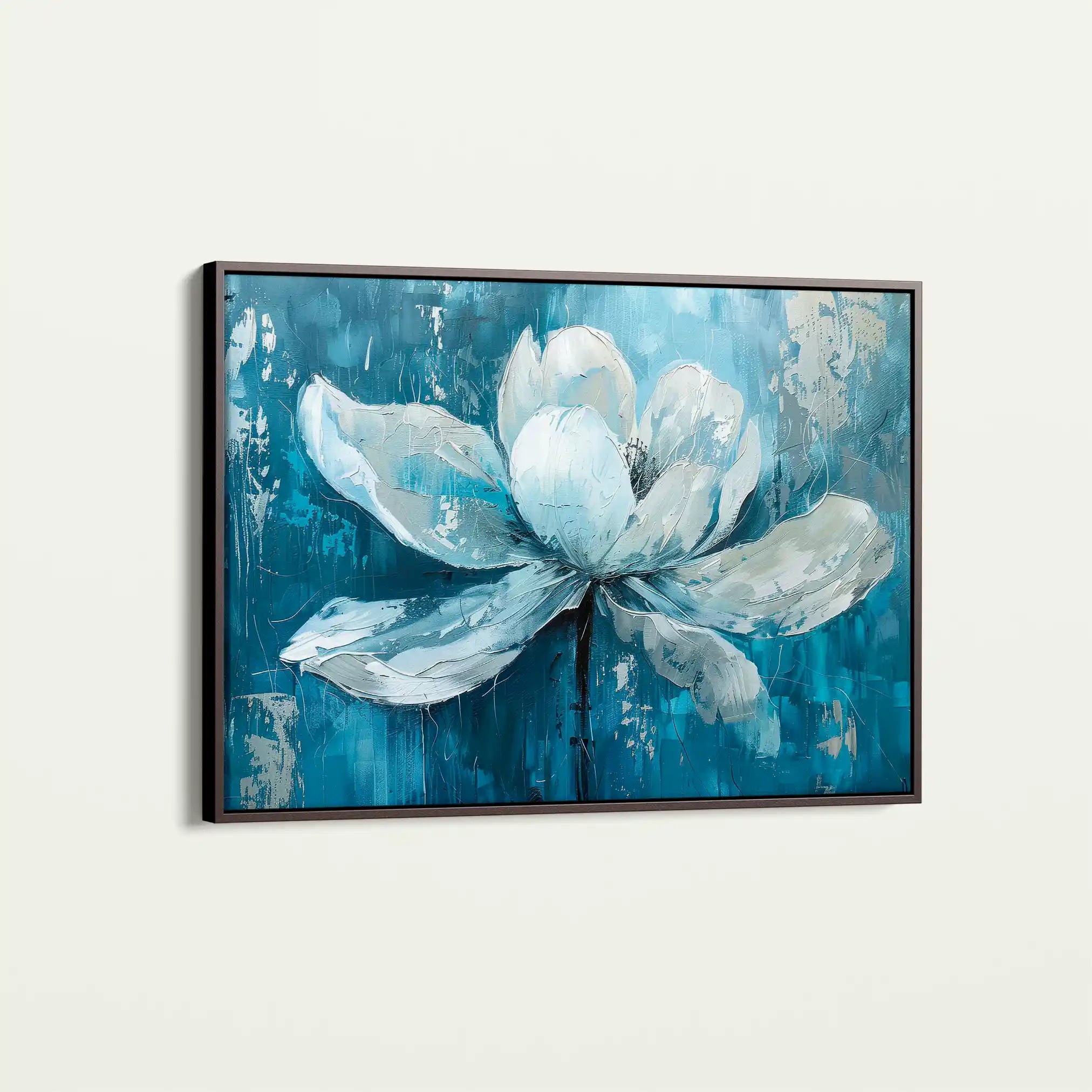 Floral 210 Canvas Art 60 x 40 cm / Black