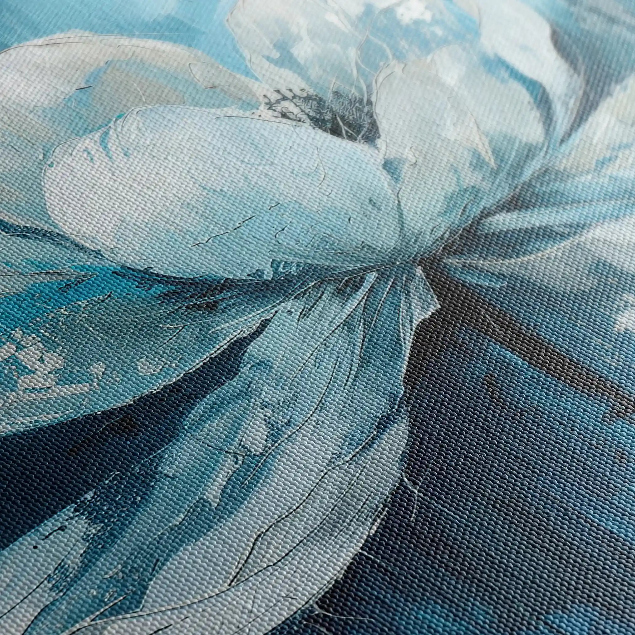 Floral 210 Canvas Art 60 x 40 cm / Black