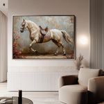 Horses 210 Canvas Art 18" x 24" / 45 x 60 cm / Black