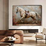 Horses 210 Canvas Art 18" x 24" / 45 x 60 cm / Black
